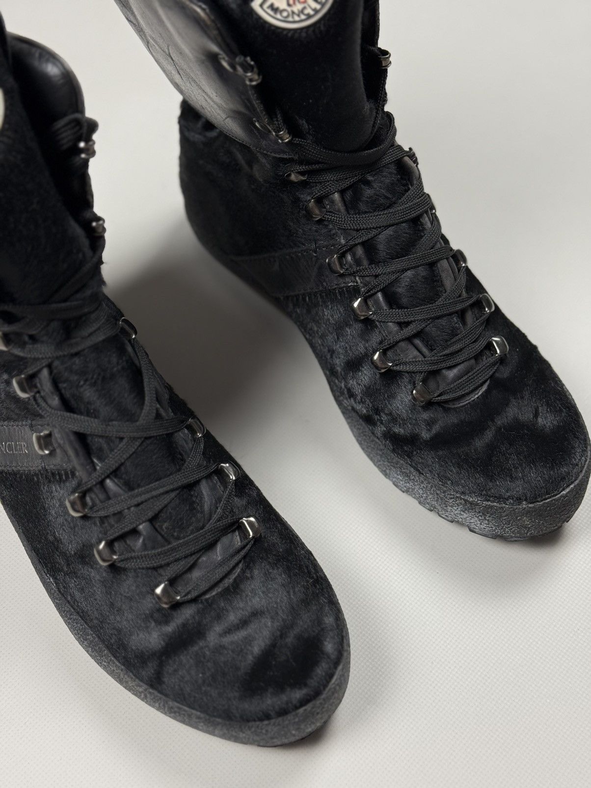 Moncler Moncler Pony Hair Unisex High Top Combat Boots Shoes Size 41 Size US 7 / EU 40 - 3 Thumbnail