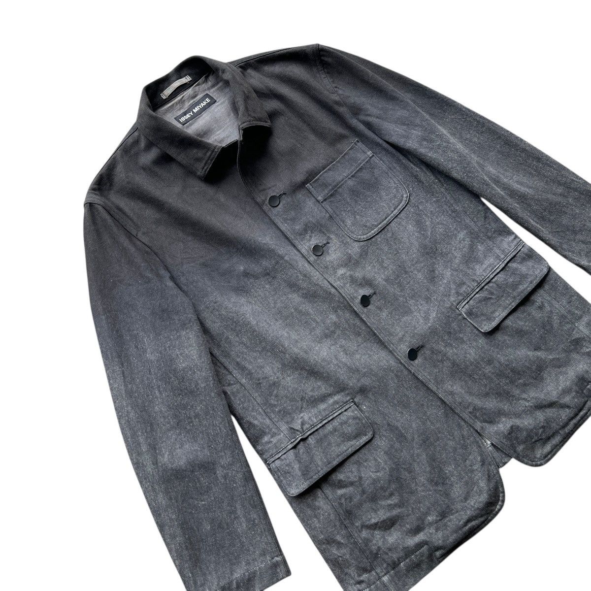 Issey Miyake 🔥 Rare Issey Miyake Dyed Denim Chore Jacket Size US M / EU 48-50 / 2 - 3 Thumbnail