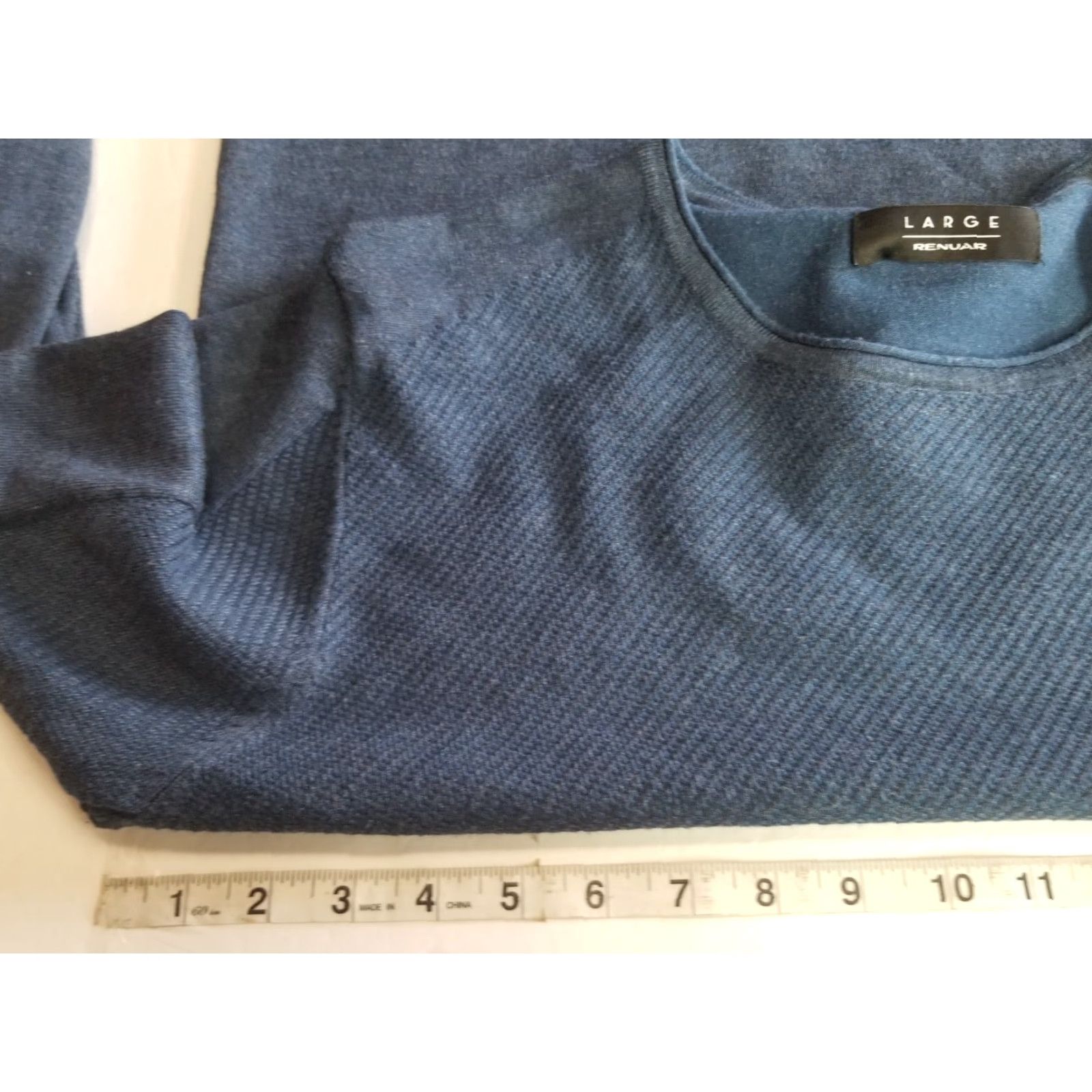 Vintage Renuar Mens Sweatshirt Crew Neck Long Sleeve Blue Size L Pullover Embroidered Logo Hip Hop Size US L / EU 52-54 / 3 - 3 Thumbnail