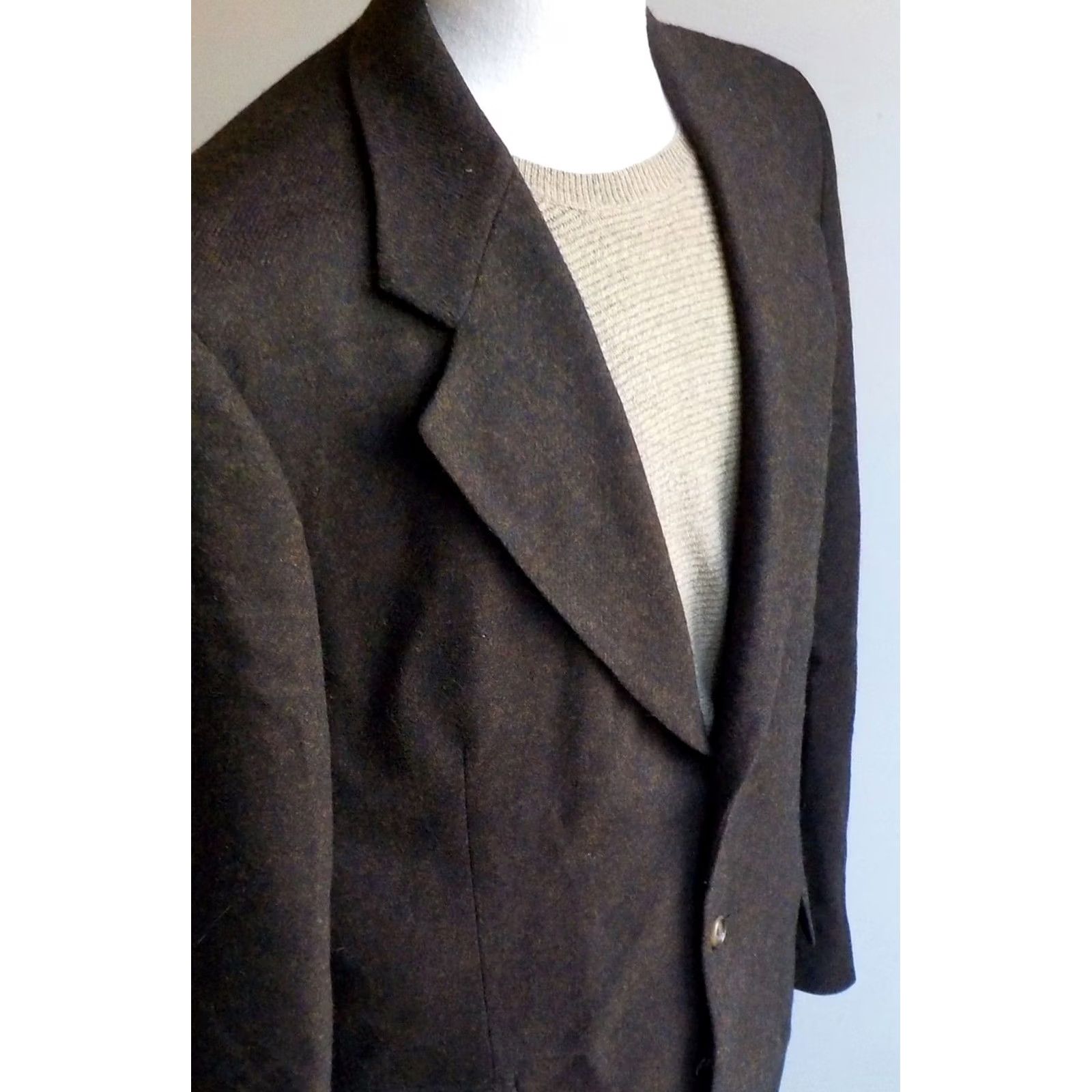 Gant GANT The Blazer Birdseye Brown Medium 42 Made in USA Blazer Men 50 Chest Regular Length Single-Breasted 3 Buttons Jacket Coat Size 40R - 3 Thumbnail