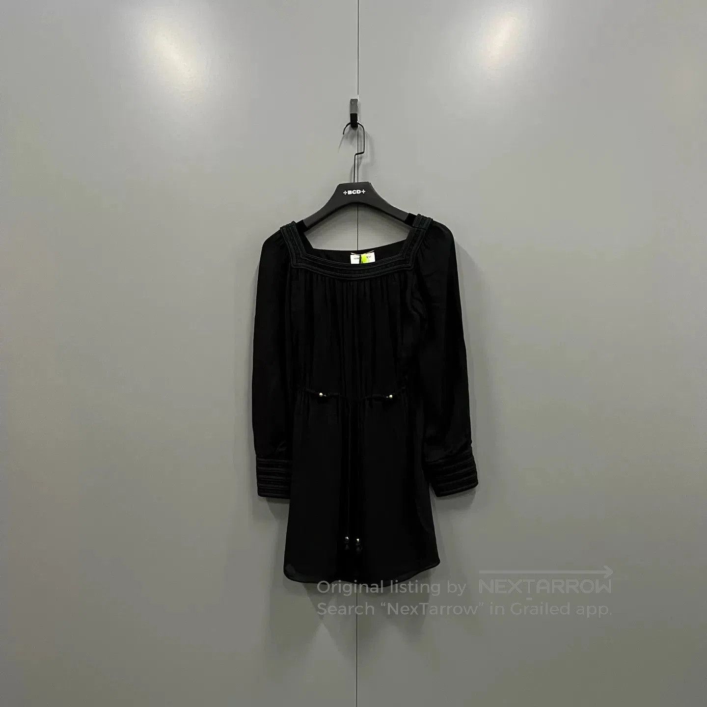 Saint Laurent Paris Saint Laurent Black Square Neck Dress. Size S / US 4 / IT 40 - 1 Thumbnail
