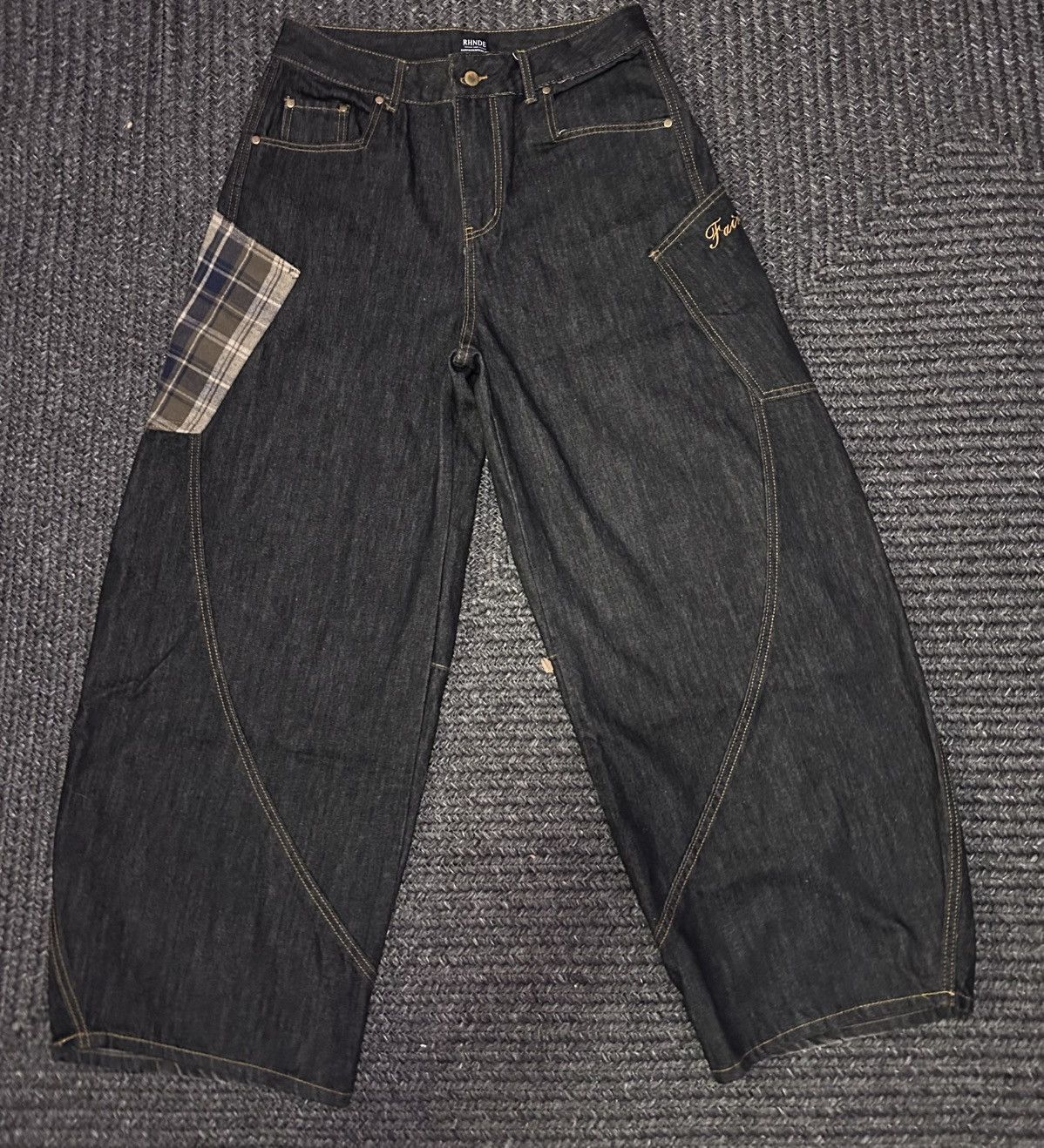 Other Dark Blue Denim with Plaid Pocket Size US 34 / EU 50 - 1 Thumbnail