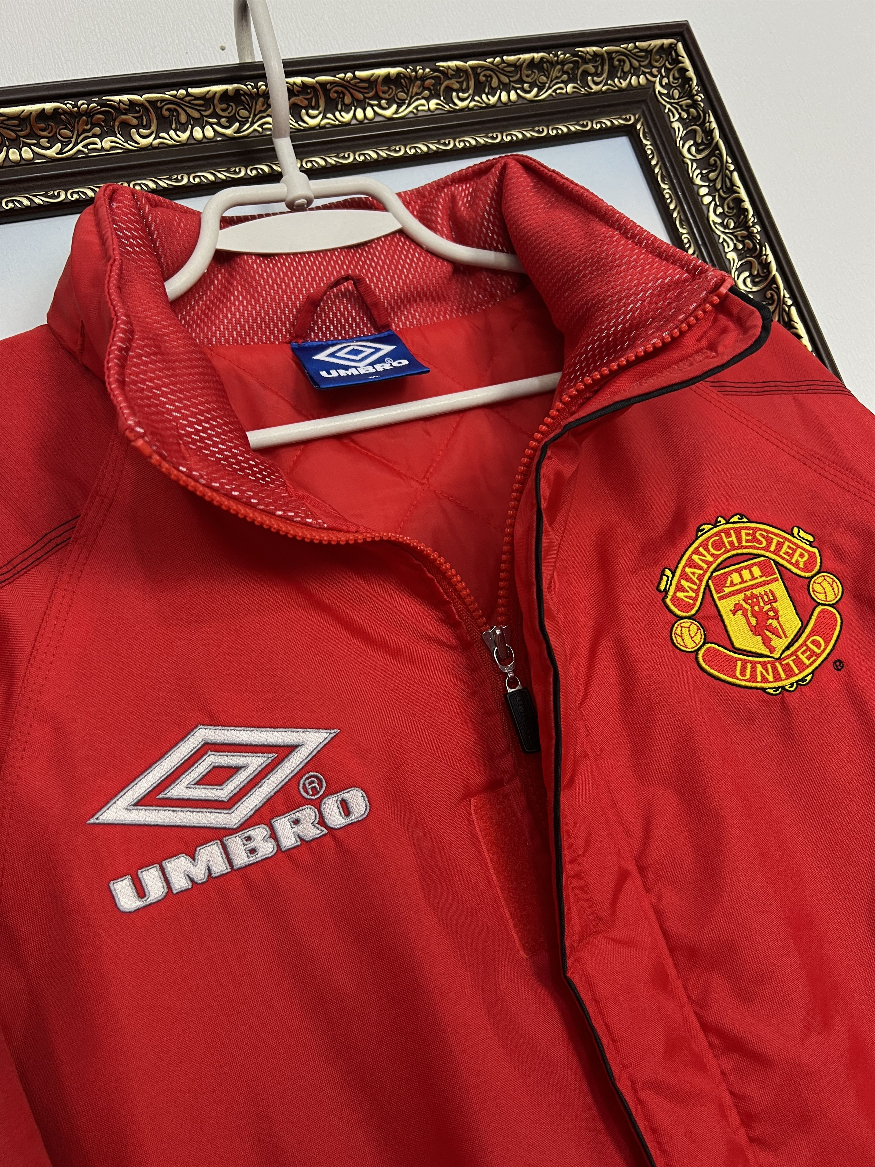 Umbro Vintage 90's Manchester United Football Padded Jacket Rare Size US XL / EU 56 / 4 - 4 Thumbnail
