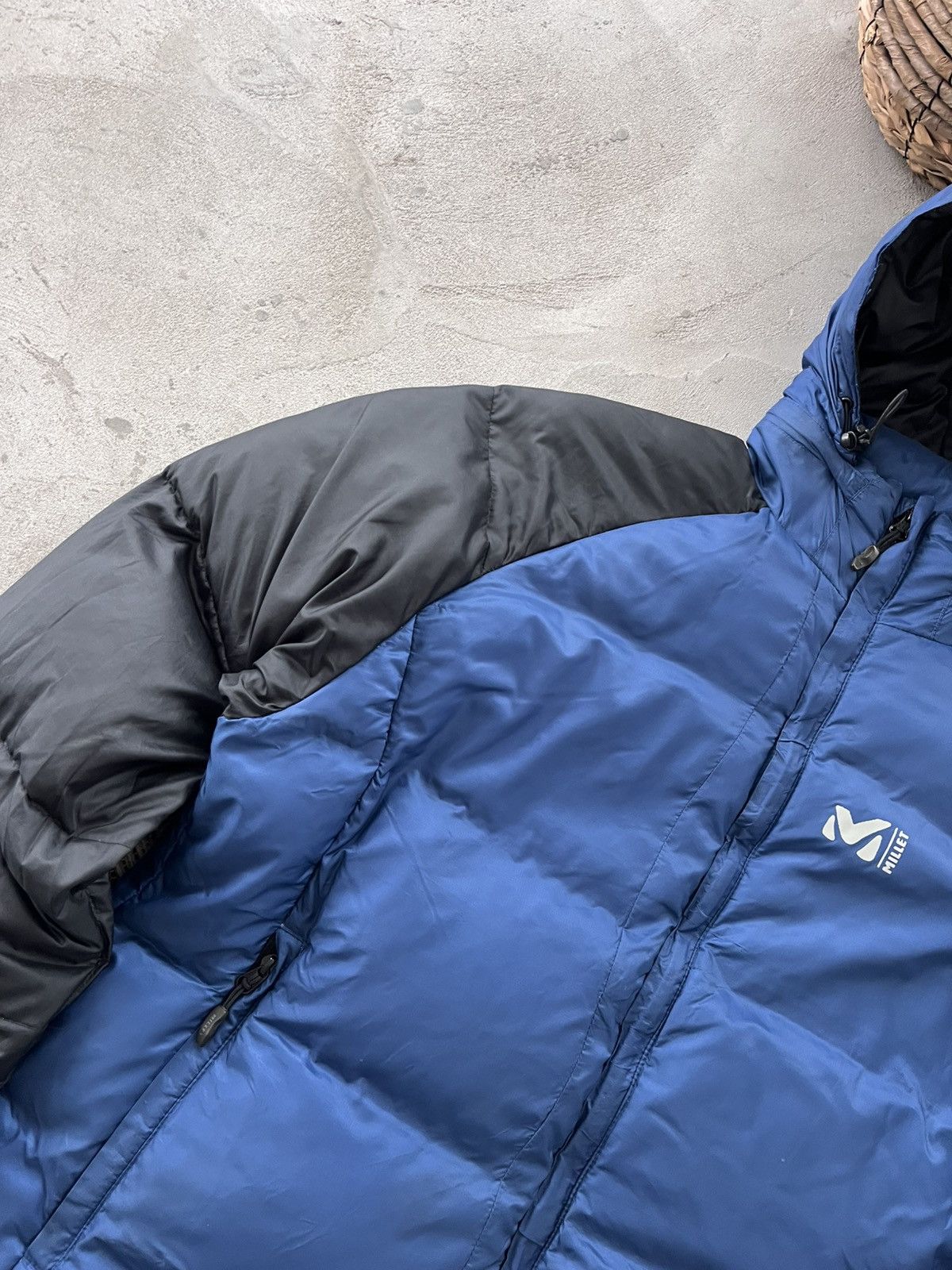 The North Face Vintage Millet Blue Black Outdoor Down Jacket Avantgarde Size US XL / EU 56 / 4 - 4 Thumbnail