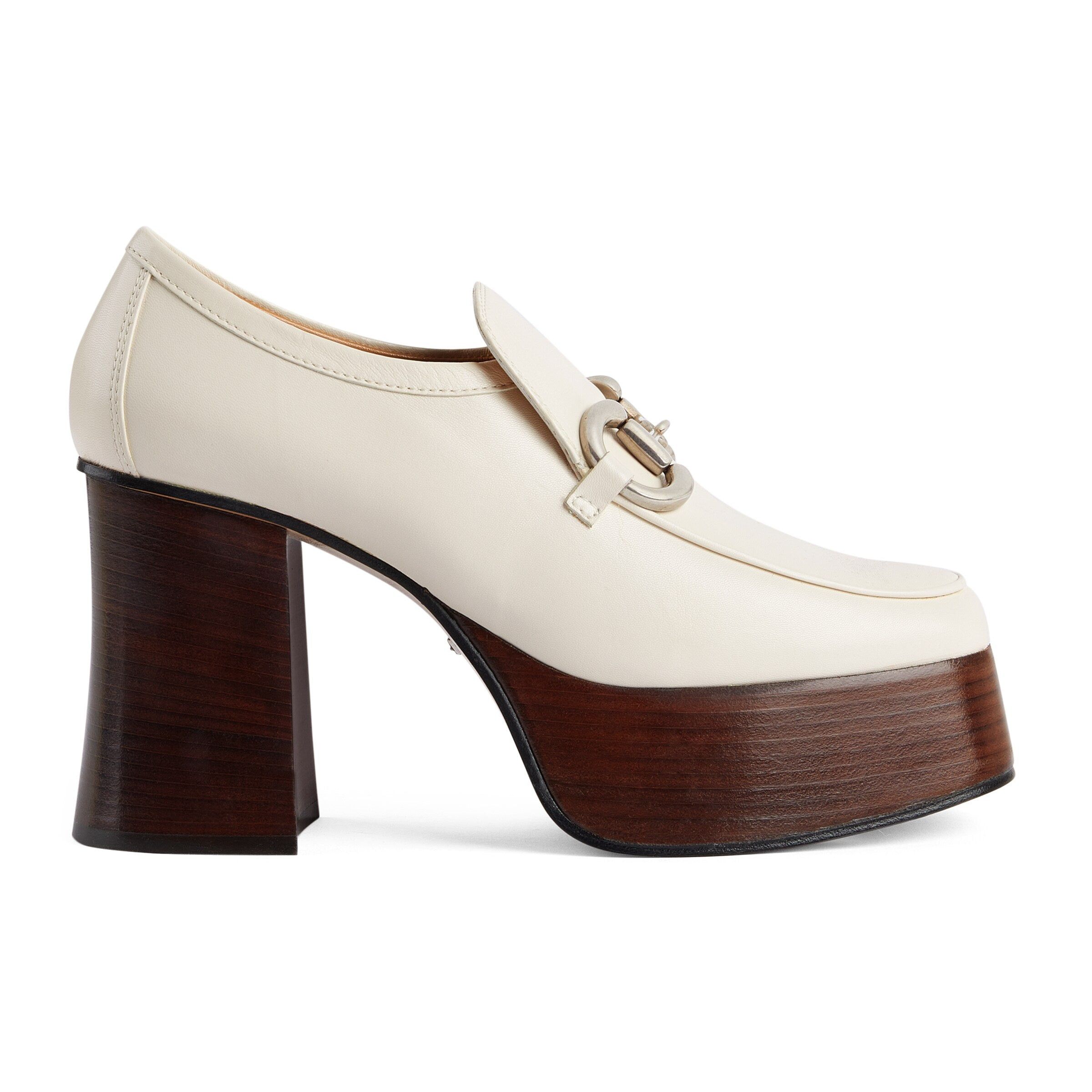 Gucci Horsebit Leather platform Loafers SIZE 36