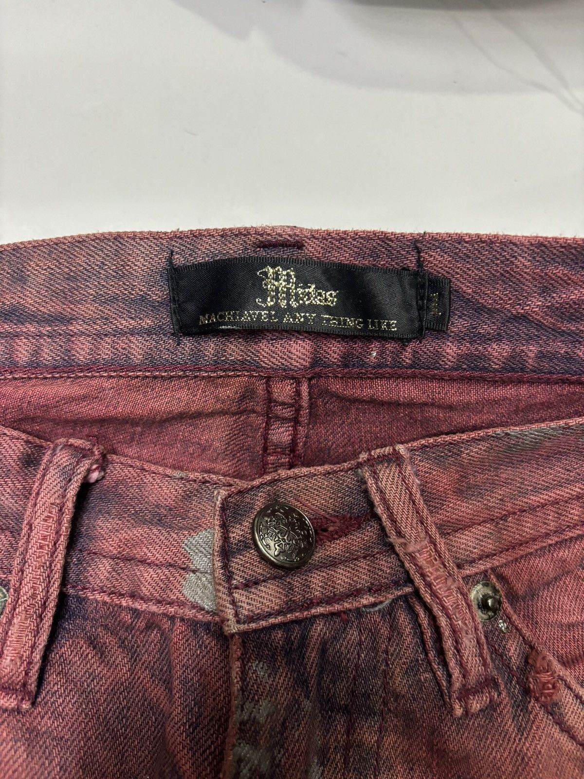 General Research × Issey Miyake × URBAN RESEARCH DOORS RARE🔥MIDAS PUNK FLARE DISTRESS RIPPED DENIM JEANS Size US 29 - 9 Thumbnail