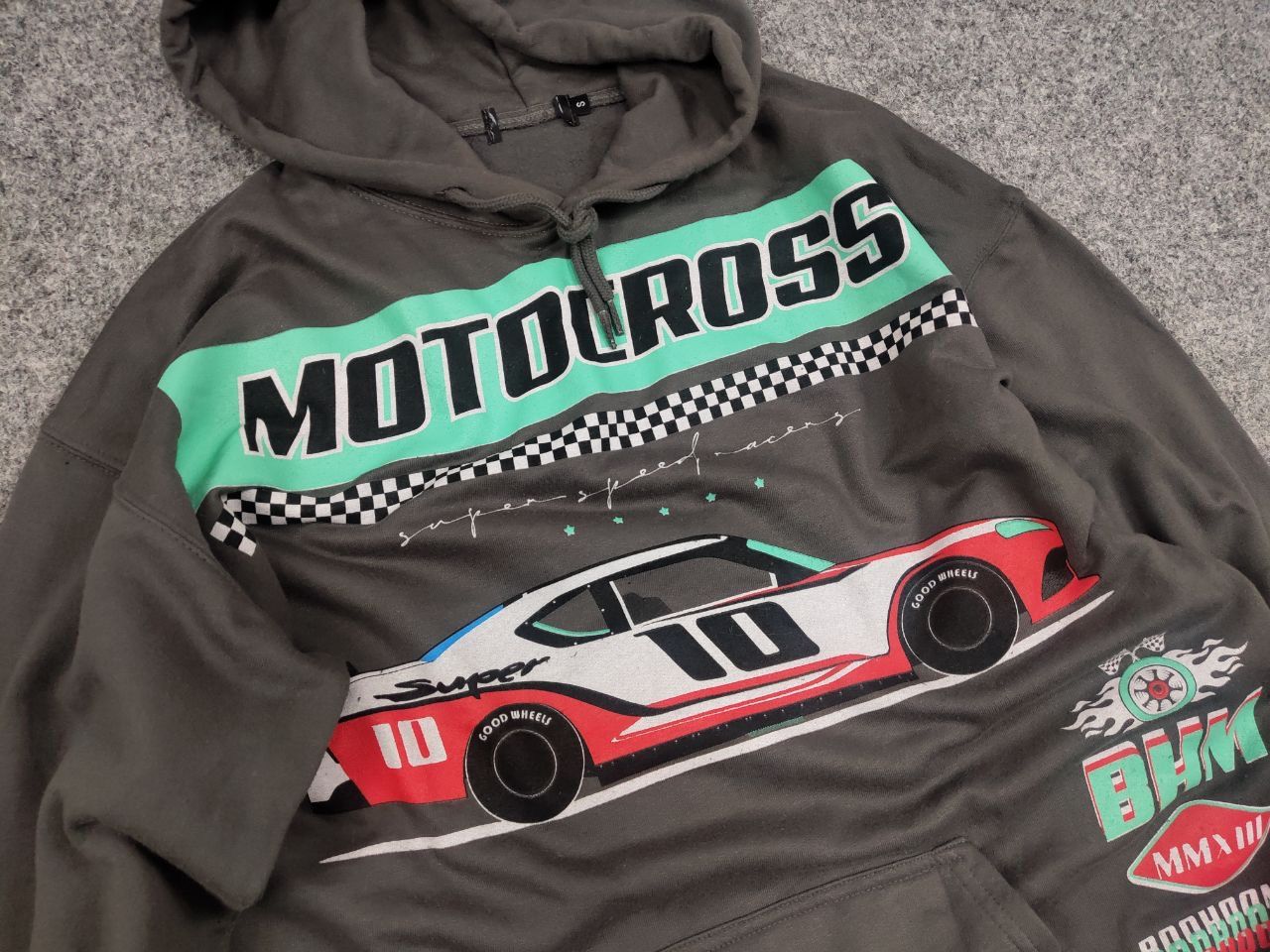 NASCAR Vintage Motocross Car Racing Nascar Logo Gray Hoodie Size US M / EU 48-50 / 2 - 11 Thumbnail