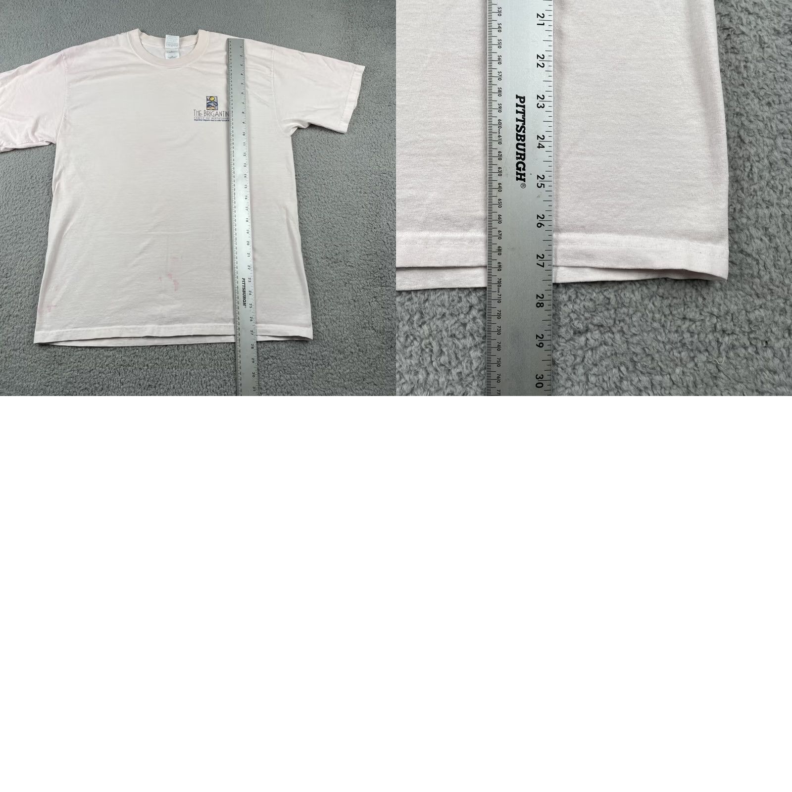 Gildan VINTAGE Gildan T-Shirt Brigantine California 90s Mens Large Pink Tee Shirt Crew Neck Regular Fit Size US L / EU 52-54 / 3 - 11 Thumbnail