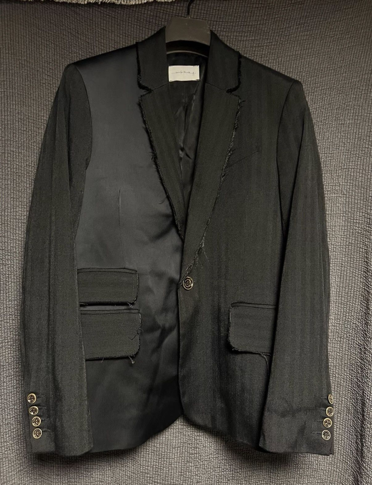Song For The Mute Song for the Mute asymmetric patchwork blazer Size 40L - 1 Thumbnail