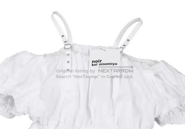 Comme des Garcons COMME des GARCONS White Off-Shoulder Top. Size US XS / EU 42 / 0 - 4 Thumbnail