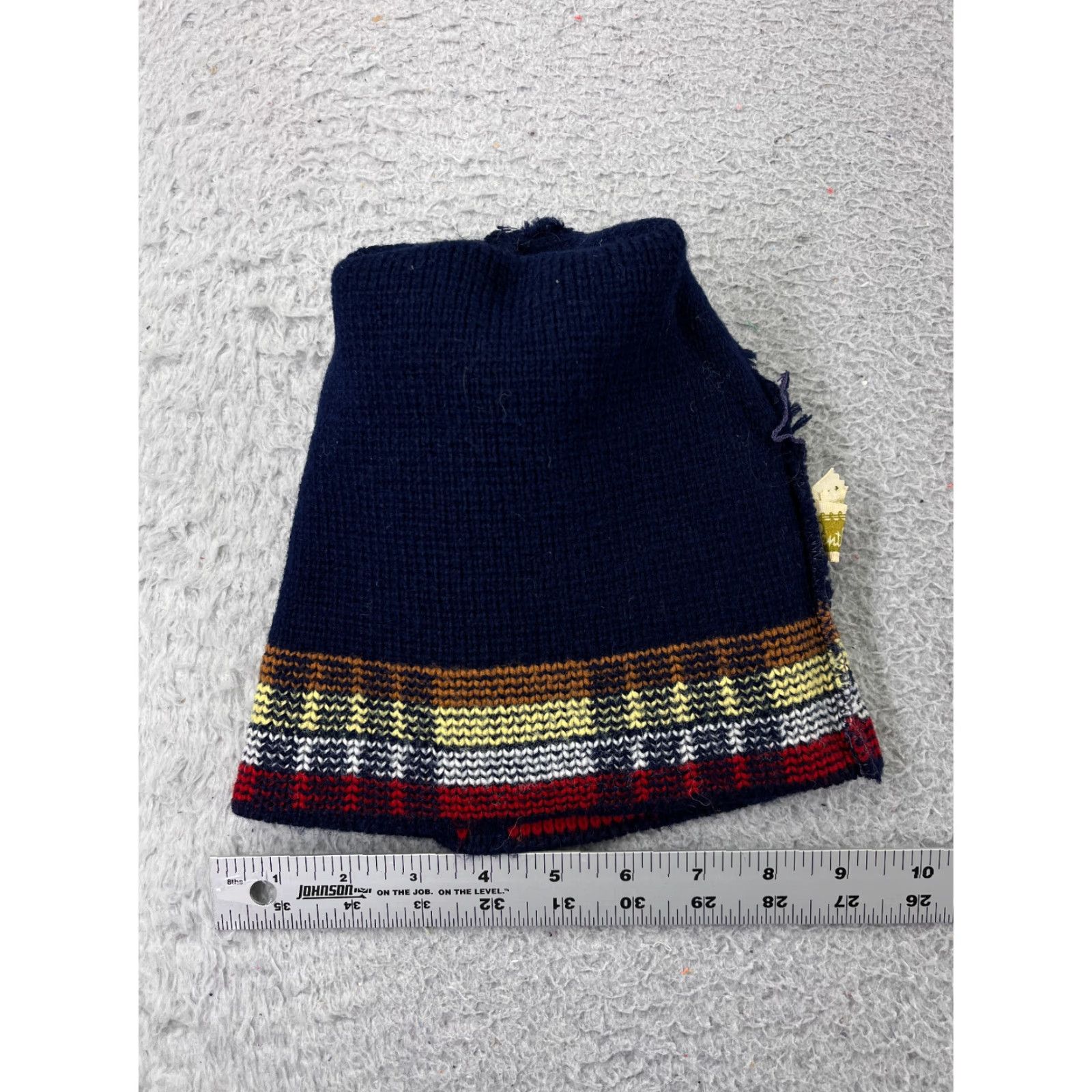 Vintage Penthouse Knits Beanie Hat Adult One Size Navy Blue Stripe 100% Acrylic Ski Mens Size ONE SIZE - 5 Thumbnail