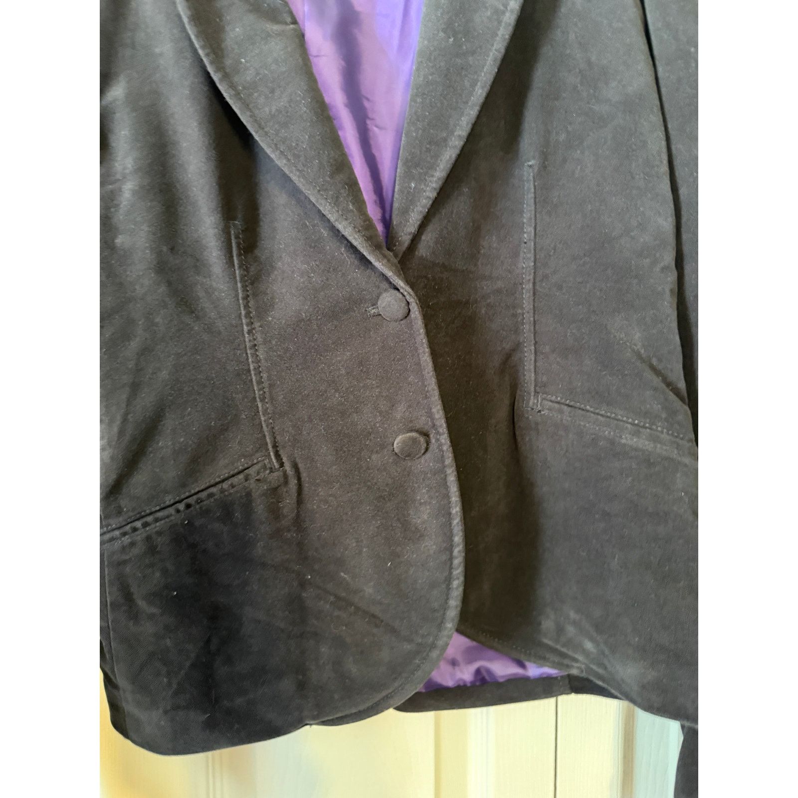 Ralph Lauren Ralph Lauren Polo Vntge 80s Black Velvet Two Button JacketM Size M / US 6-8 / IT 42-44 - 7 Thumbnail