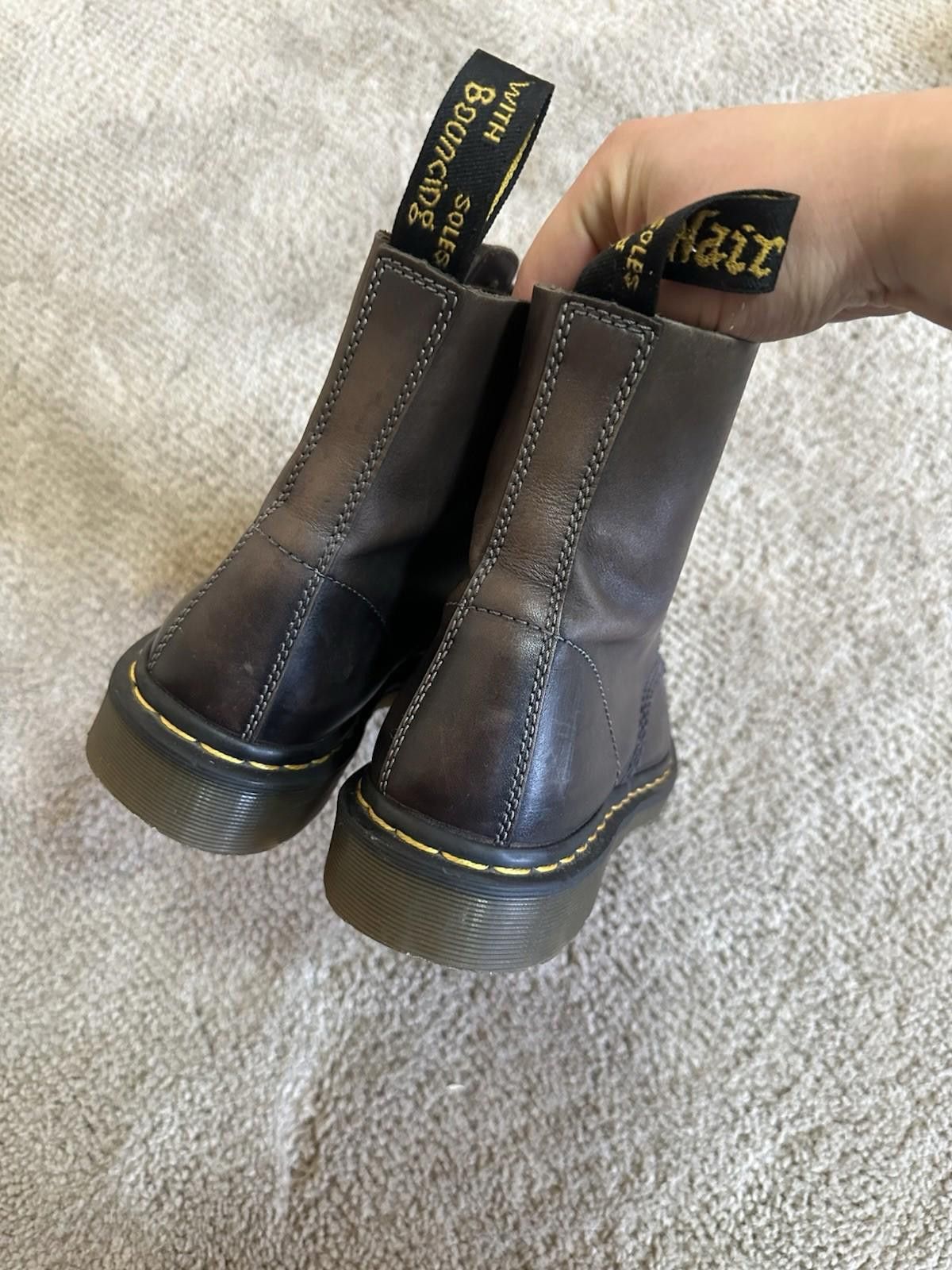 Dr. Martens Boots Dr. Martens 1460 Leather Brown Sz 39-40 Size US 8 / IT 38 - 4 Thumbnail