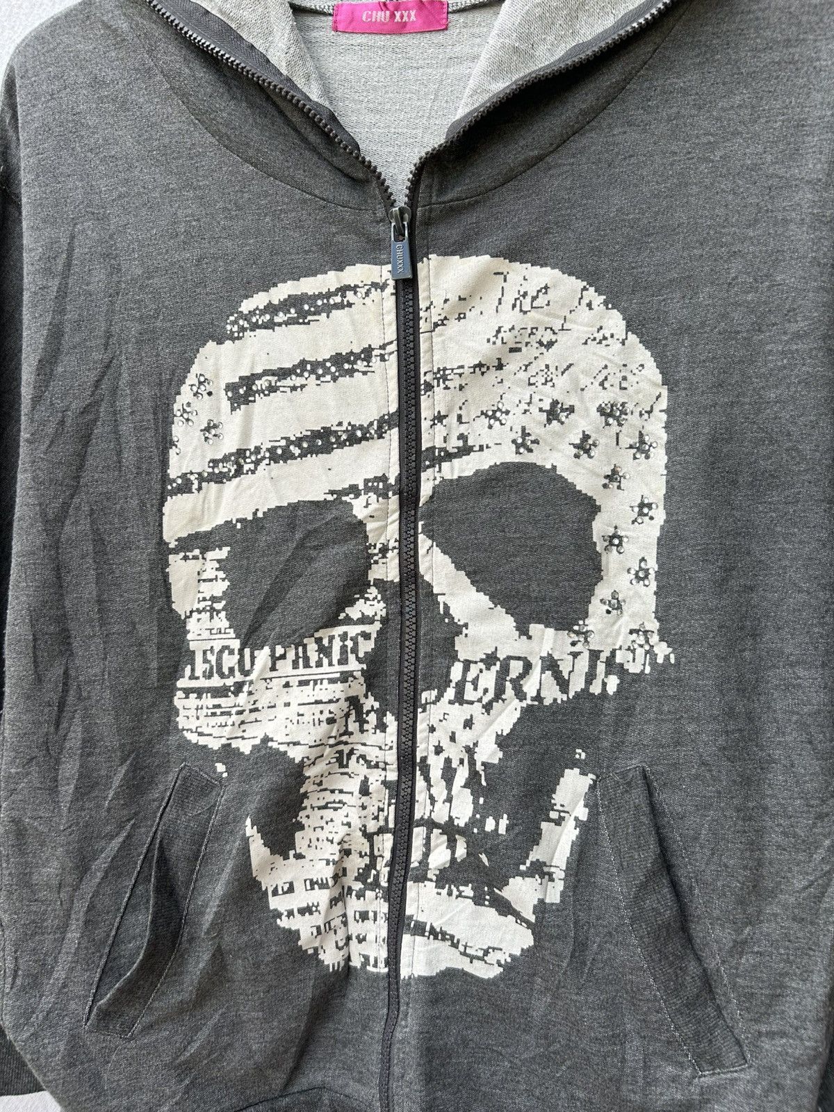 If Six Was Nine × Japanese Brand × Le Grande Bleu (L.G.B.) Chux xxx Oversized Zipper Sweatshirt Skull Hoodie Size US L / EU 52-54 / 3 - 4 Thumbnail