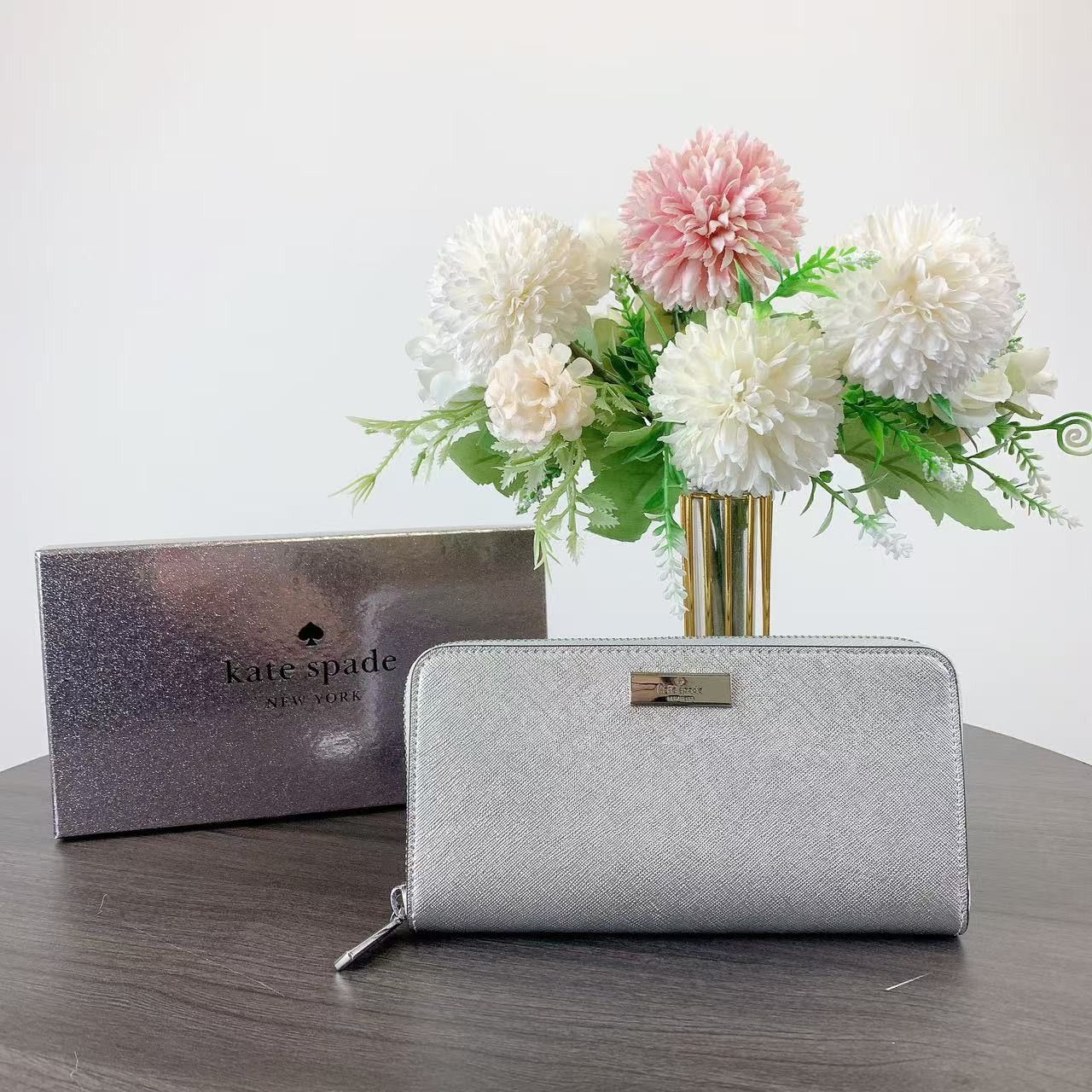 Kate Spade Kate Spade KJ020 Kenzie Metallic Large Lunar Light Size ONE SIZE - 1 Thumbnail