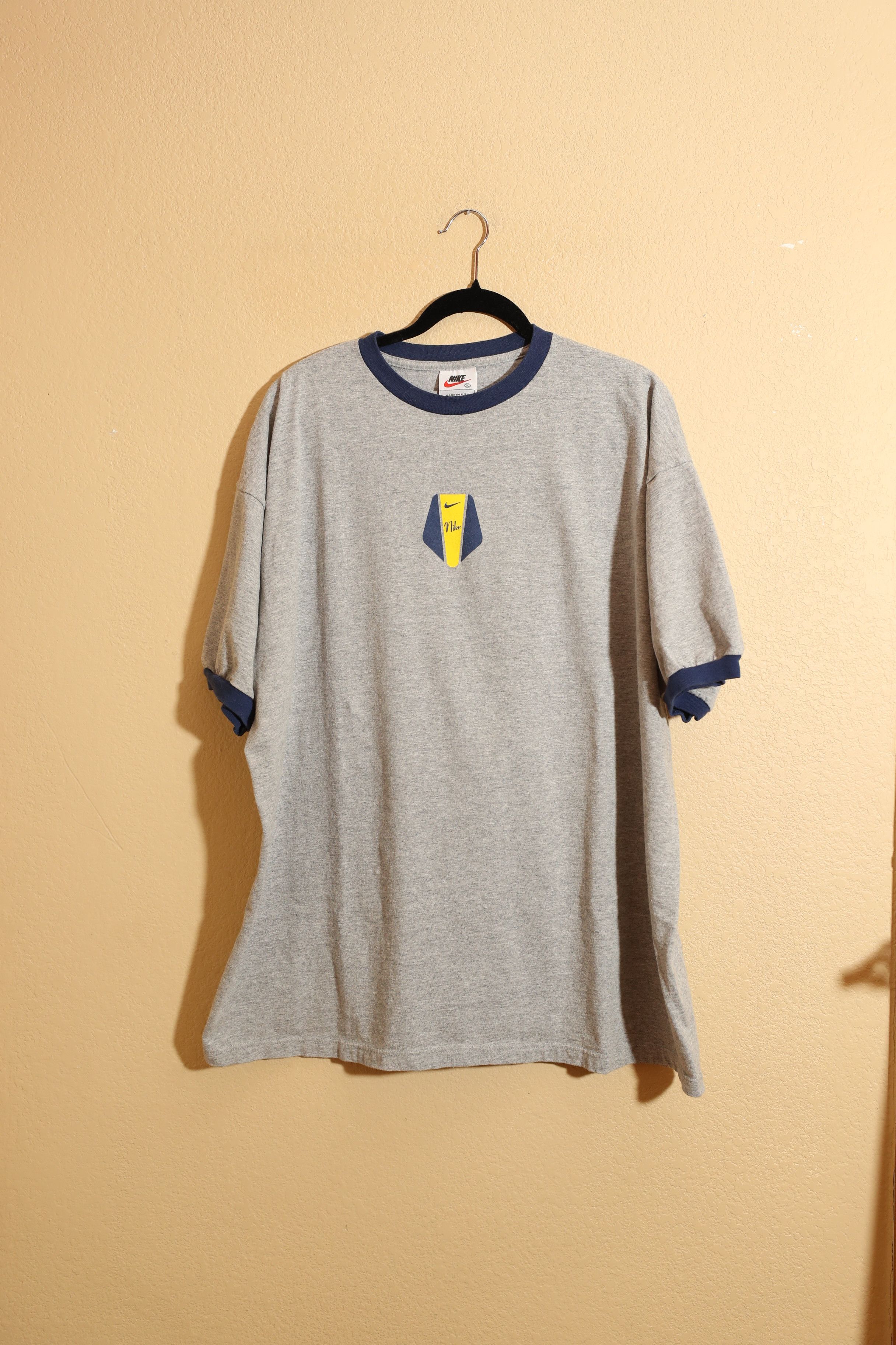 Nike Nike Y2K 90s Nike Grey Ringer Tee (XXL) Size US XXL / EU 58 / 5 - 1 Thumbnail