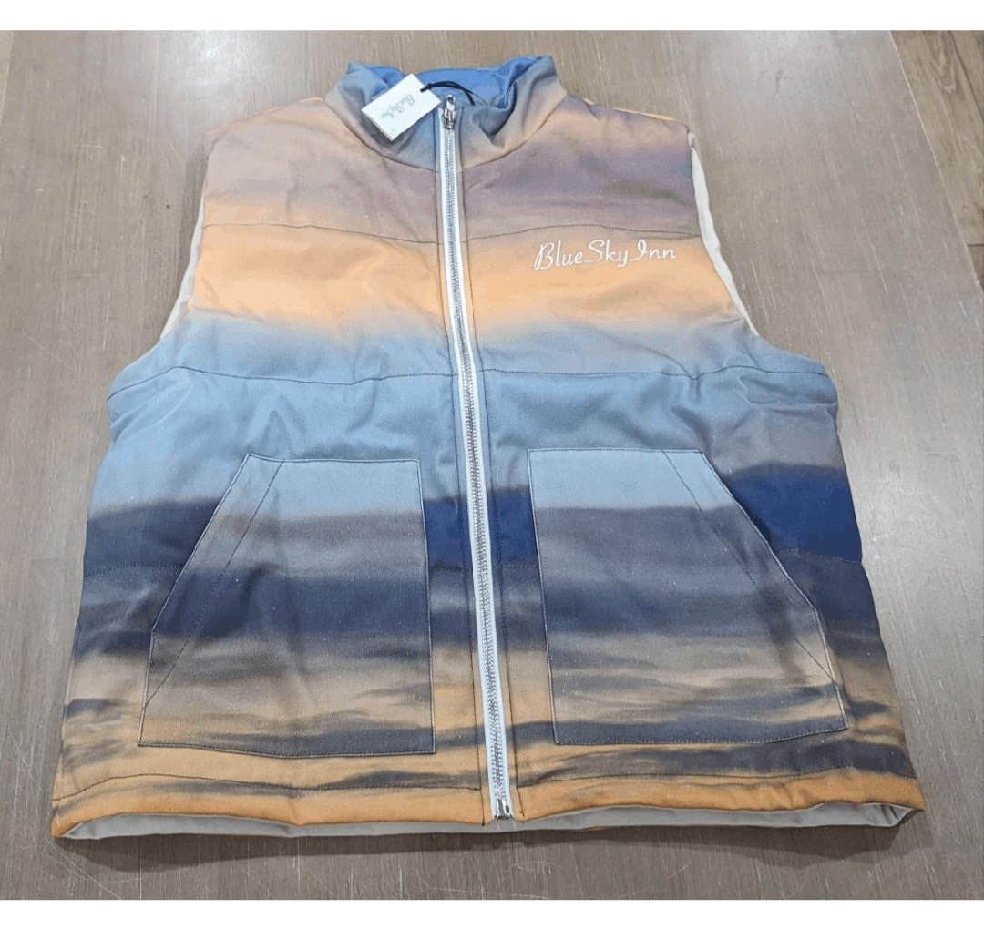 Blue Sky Inn Blue Sky Inn "Sunrise Clouds" Cotton Puffer Vest Large Size US L / EU 52-54 / 3 - 1 Thumbnail