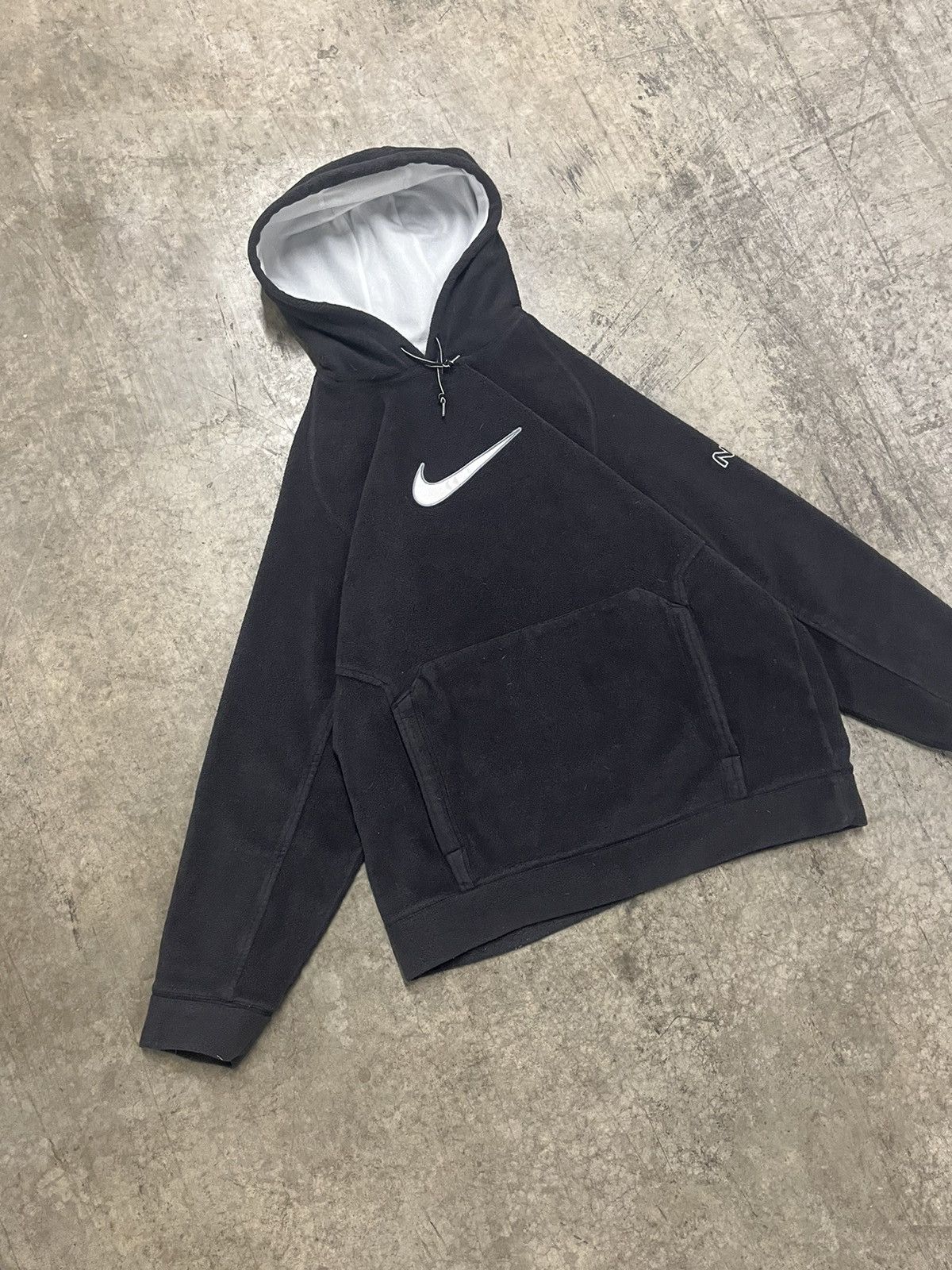 Nike × Vintage Nike y2k big swoosh center swoosh fleece hype rare fall boxy Size US M / EU 48-50 / 2 - 2 Thumbnail