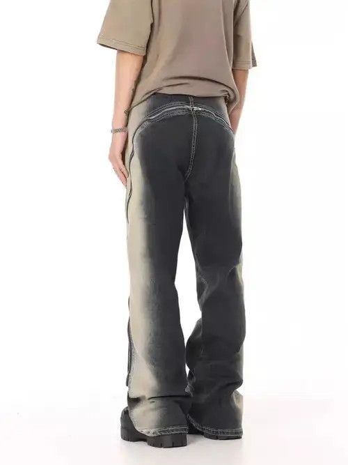 High Sport × Japanese Brand × Jean Retro washed old gradient RO style large zipper jeans Size US 32 / EU 48 - 3 Thumbnail