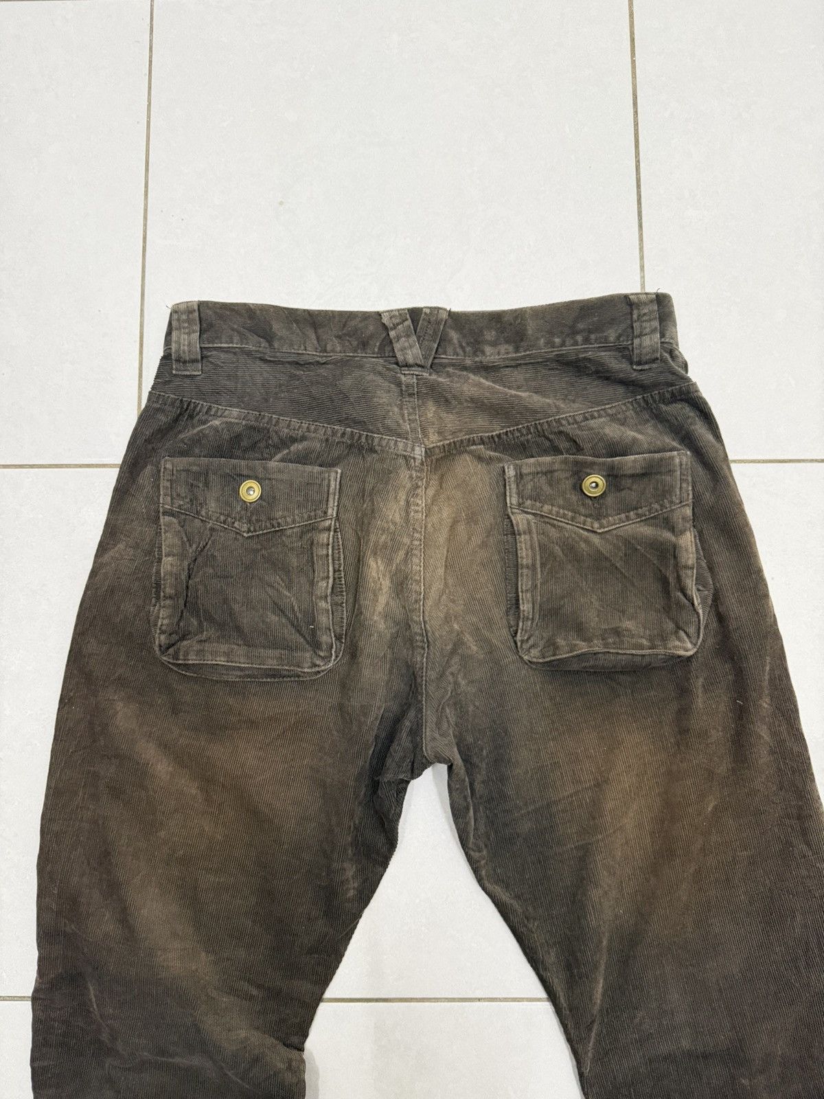 PPFM PPFM Sunfaded Punk Style Curved Leg Corduroy Pants Size US 32 / EU 48 - 8 Thumbnail