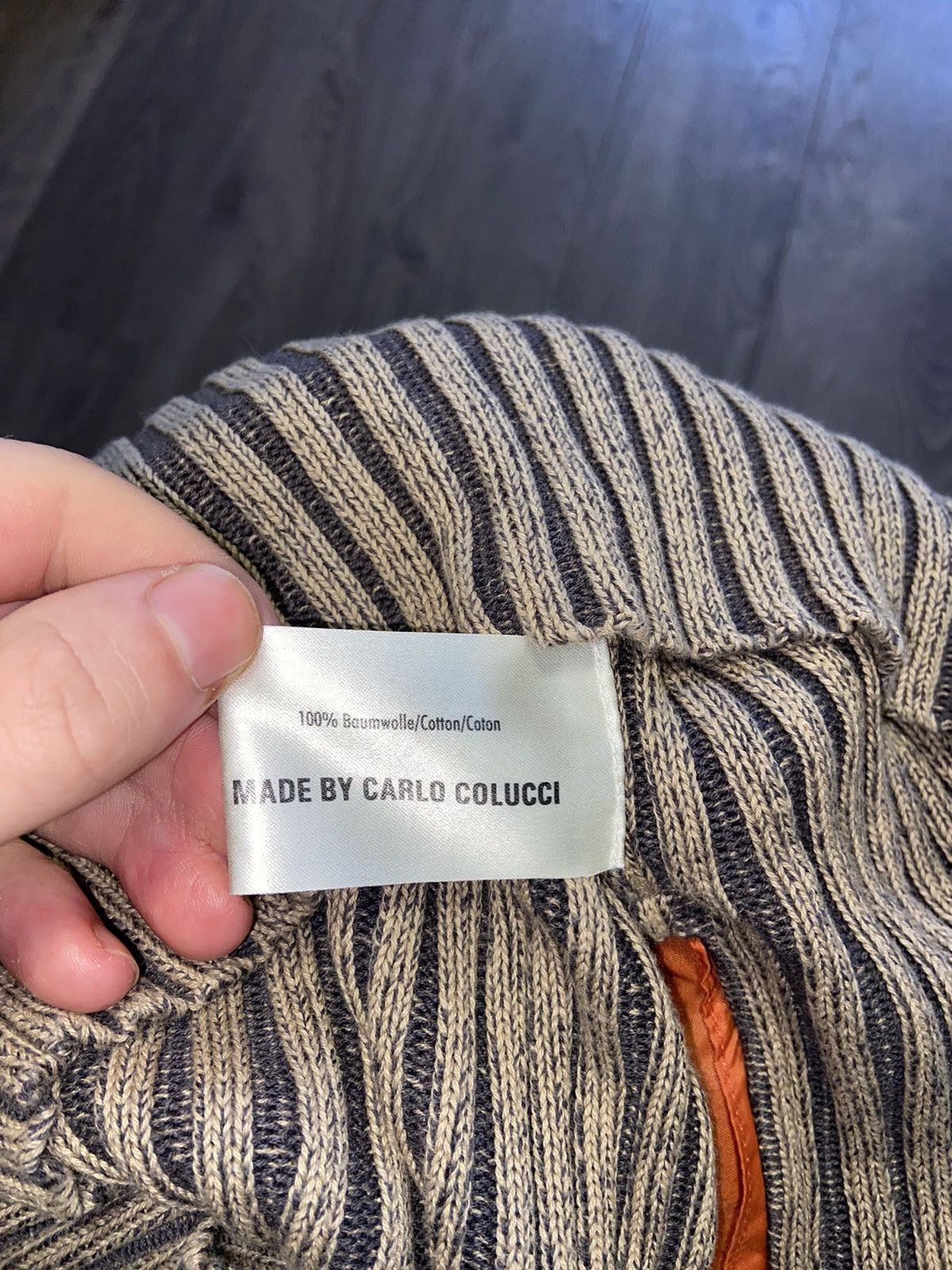 CARLO COLUCCI AVANT GARDE MILITARY KNITWEAR SWEATER