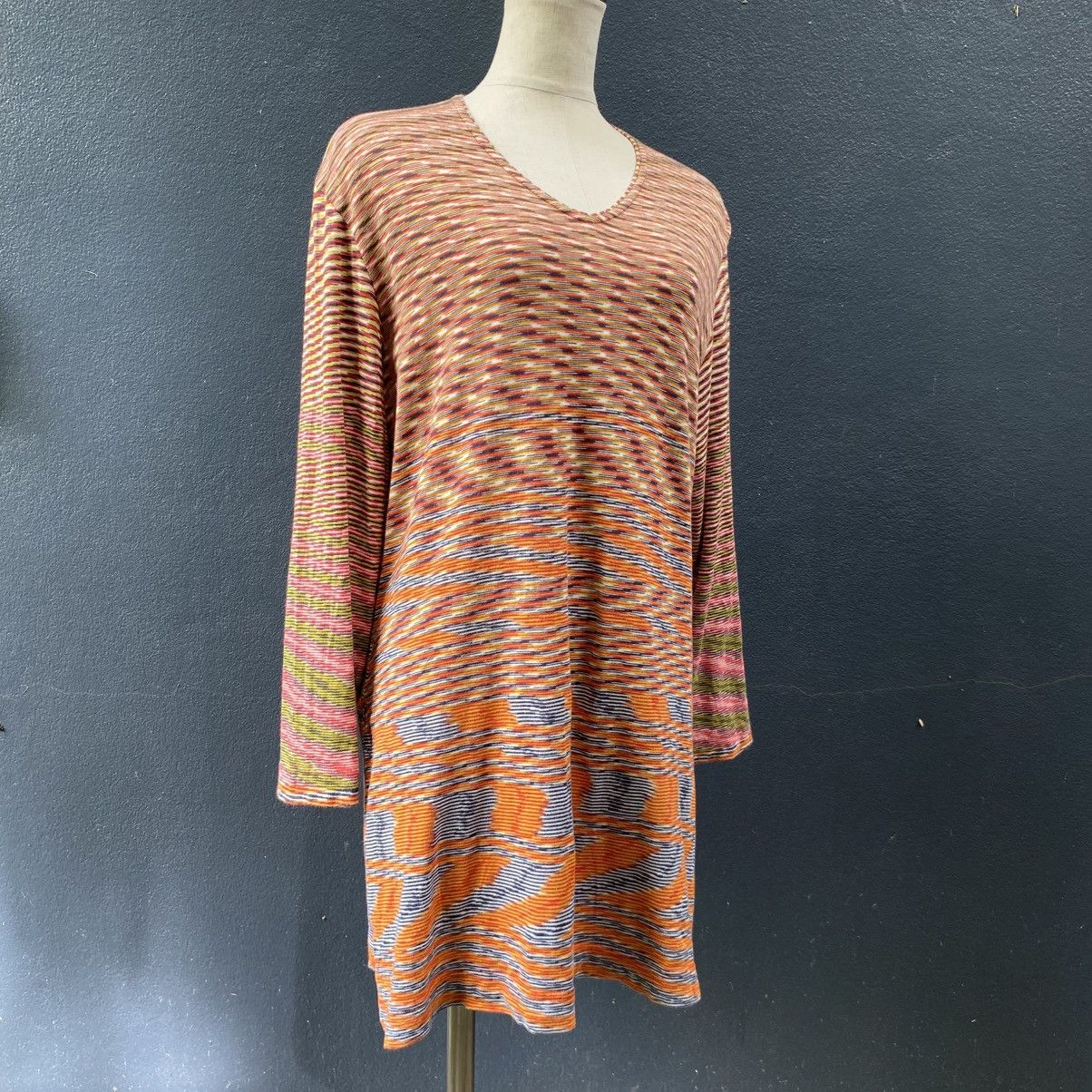 Missoni Missoni Multicolor Knit V-Neck Dress Size M / US 6-8 / IT 42-44 - 1 Thumbnail