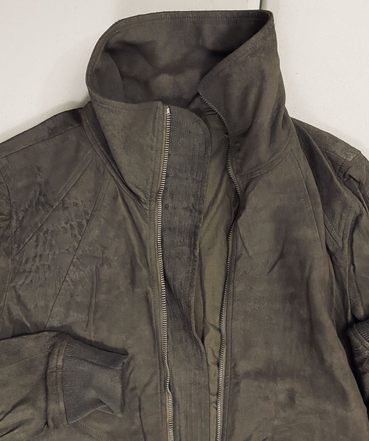 Rick Owens Rick Owens Blistered Lamb High Neck Intarsia DNA Dust Jacket Size US L / EU 52-54 / 3 - 14 Thumbnail