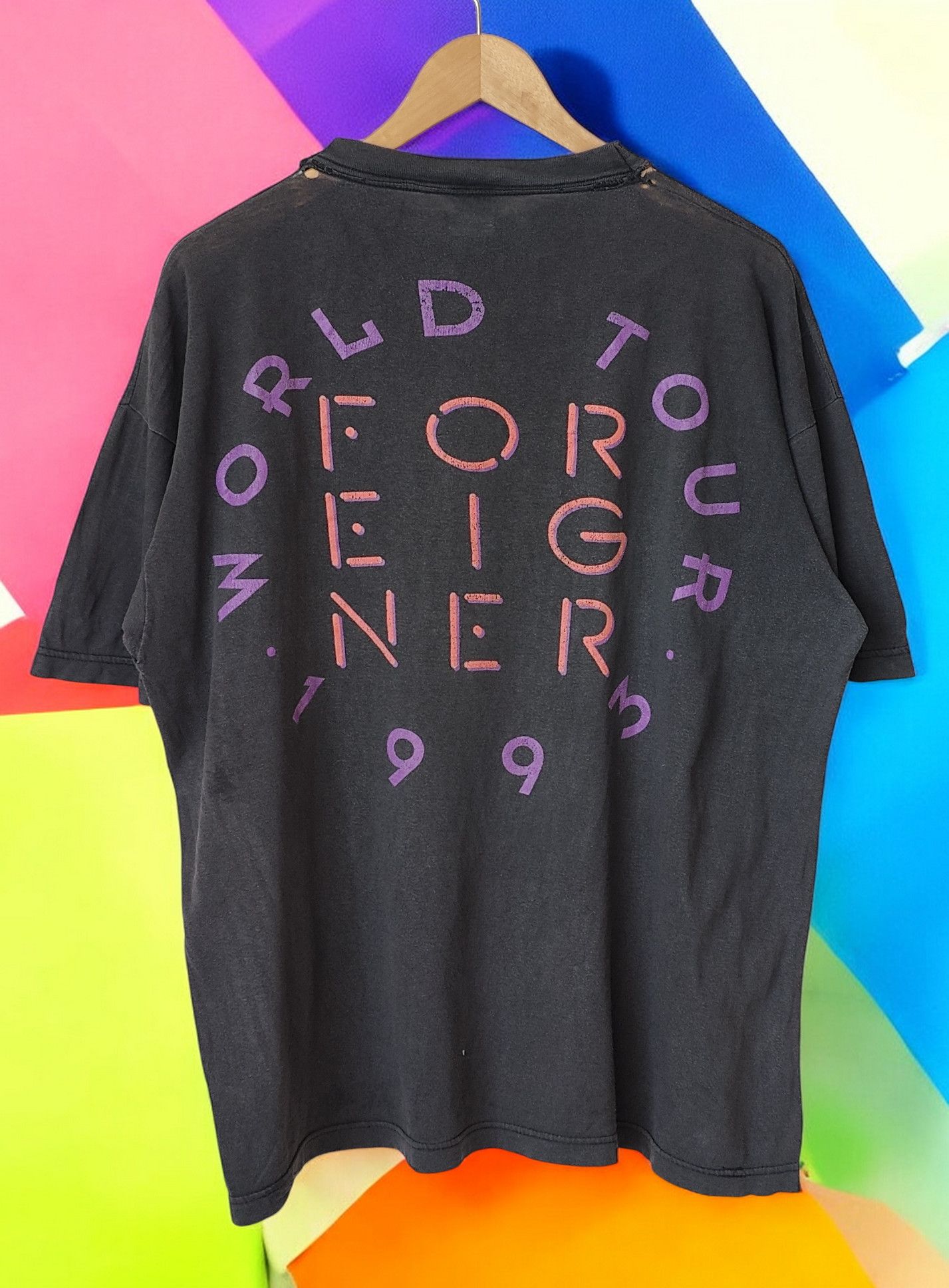 Band Tees × Vintage Foreigner 1993 World Tour Vintage VTG 90s Tshirt Size US L / EU 52-54 / 3 - 2 Thumbnail