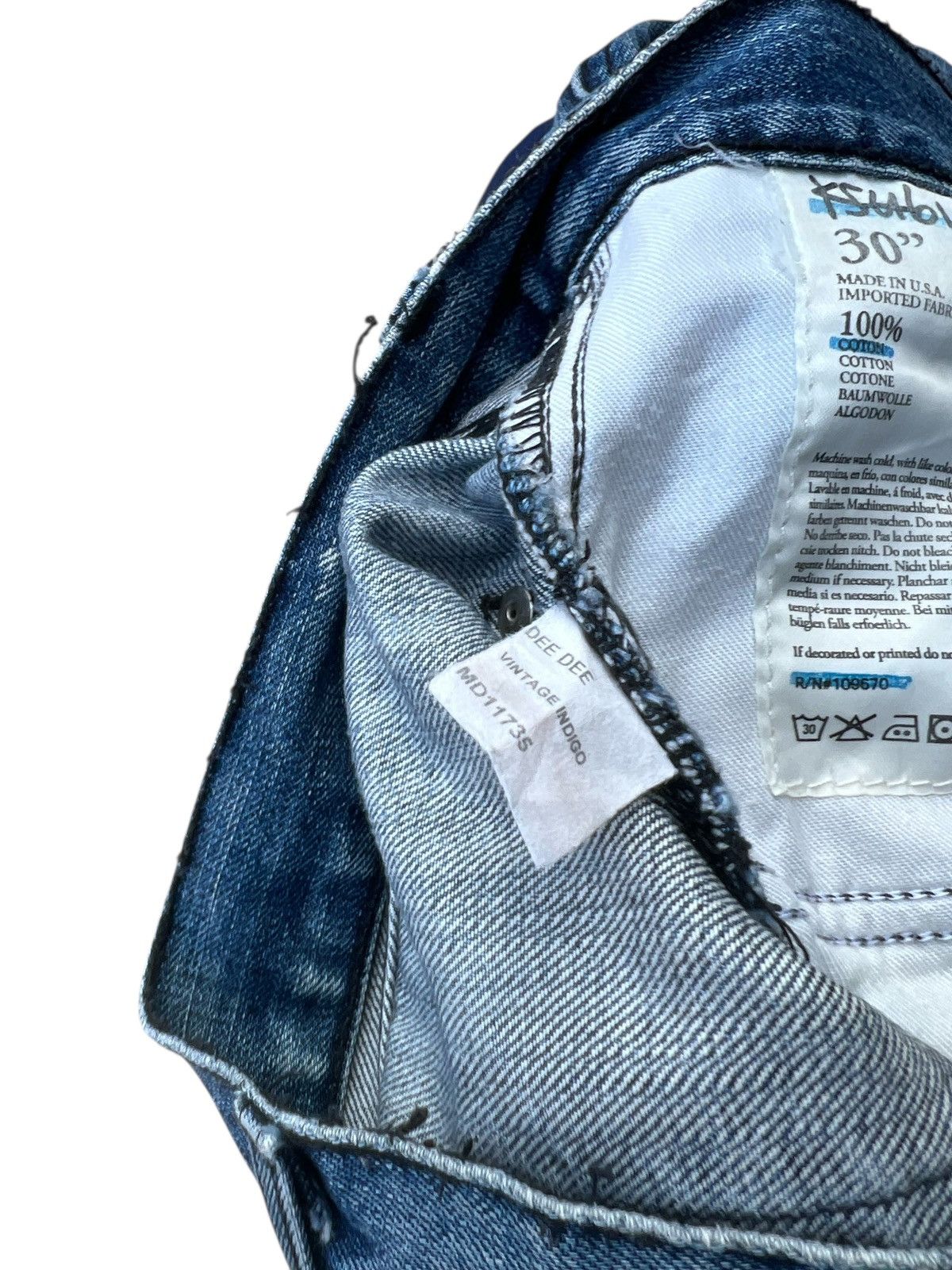 Ksubi Ksubi Dee Dee Vintage Indigo Distress Denim Jeans L 35.5 Size US 30 / EU 46 - 23 Thumbnail