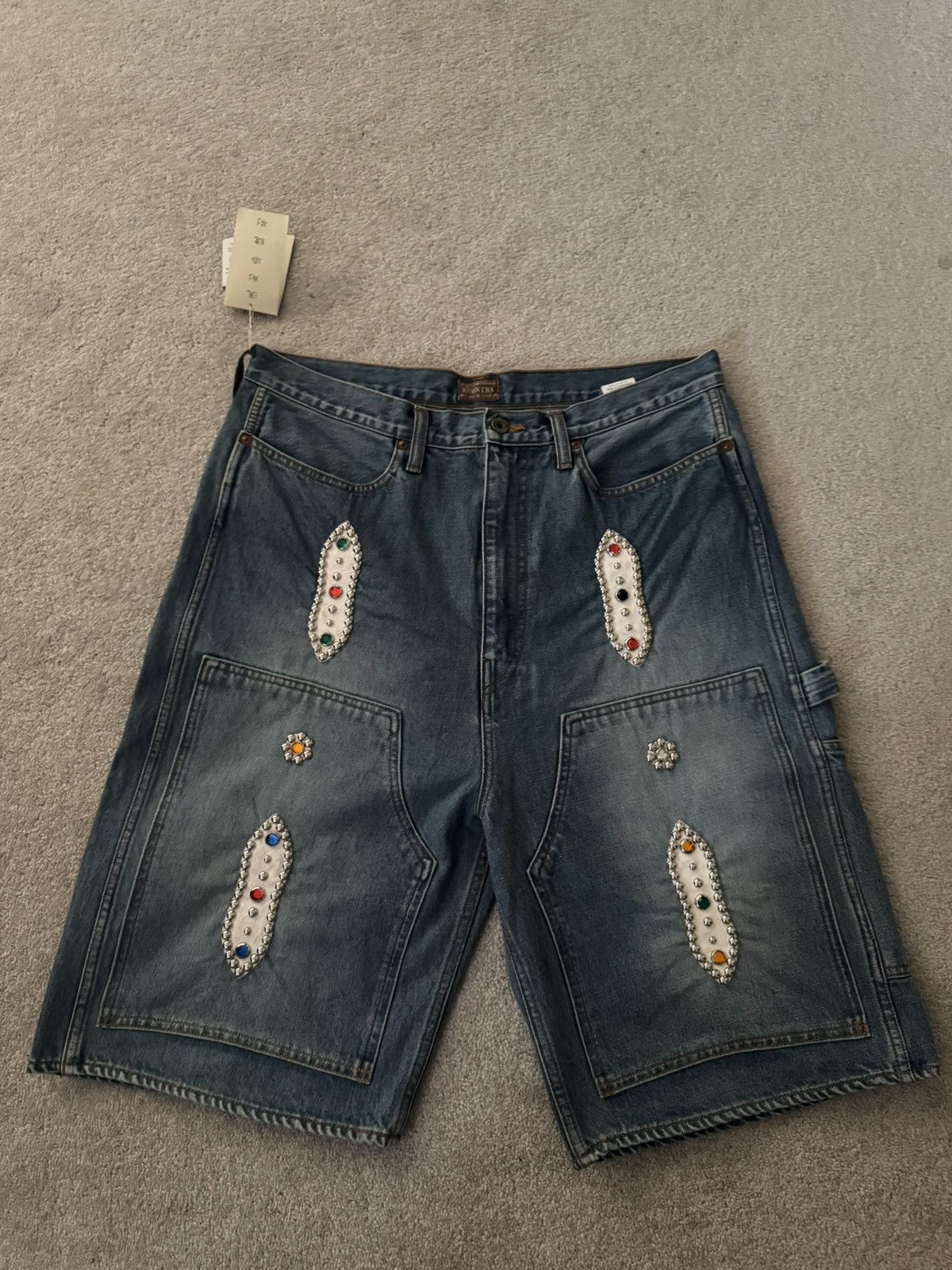 Kapital Studded Denim Shorts size 36
