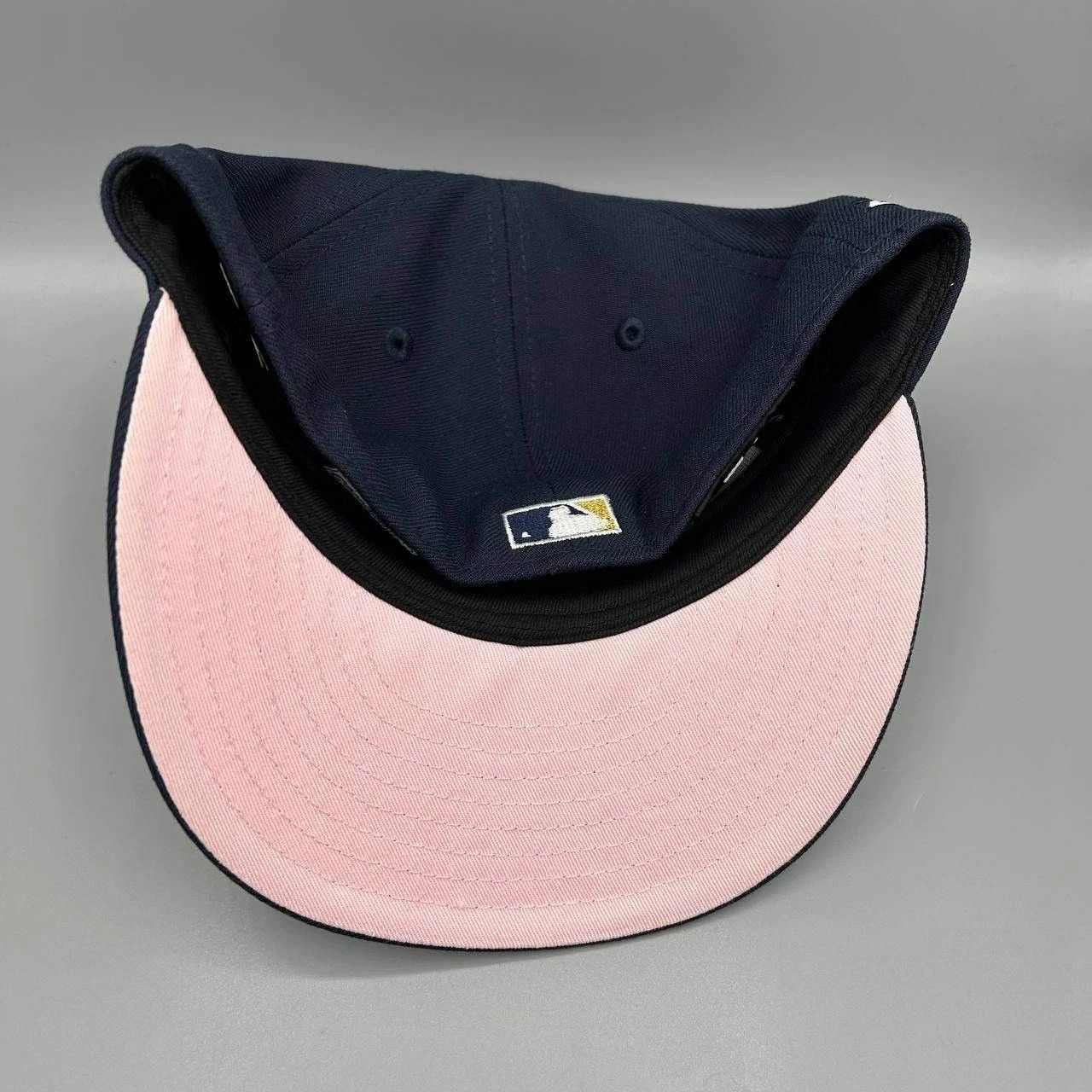 New Era Houston Astros Hat Men 7 1/4 Navy Pink MLB Fitted Cap Size ONE SIZE - 9 Thumbnail