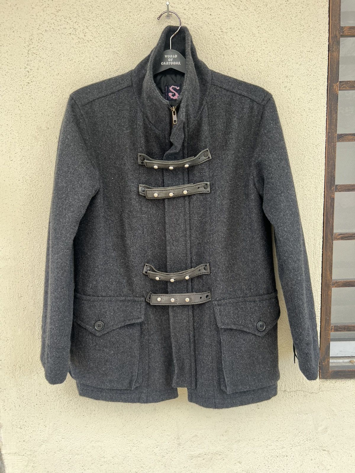 Vintage Vintage 90s Scheme Warriors Japan Wool Coat Bondage Jacket Size US M / EU 48-50 / 2 - 6 Thumbnail