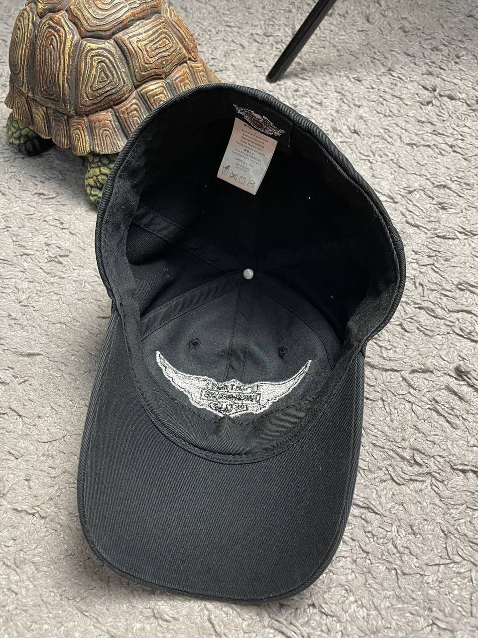 Harley Davidson × Vintage Vintage Harley Davidson Black Cap Size ONE SIZE - 7 Thumbnail