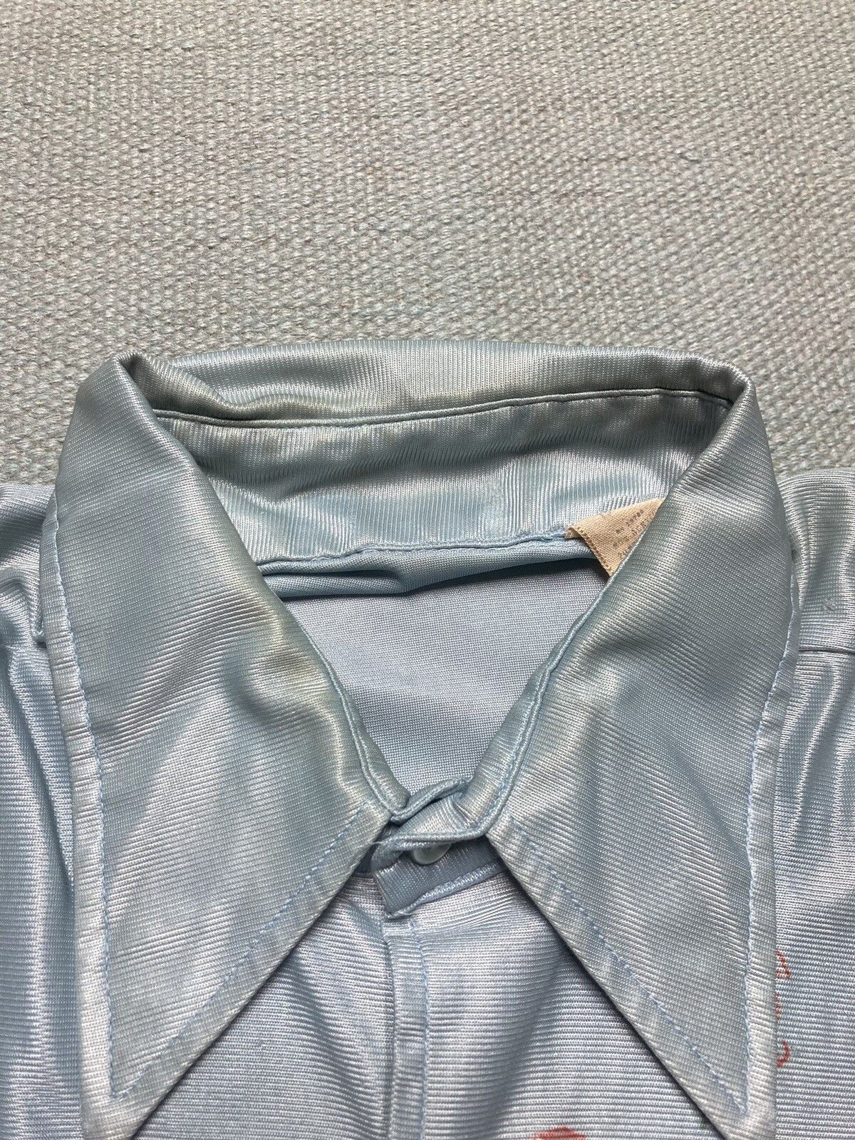 Vintage Vtg 70s polyester disco shirt dagger collar flowers medium Size M / US 6-8 / IT 42-44 - 6 Thumbnail