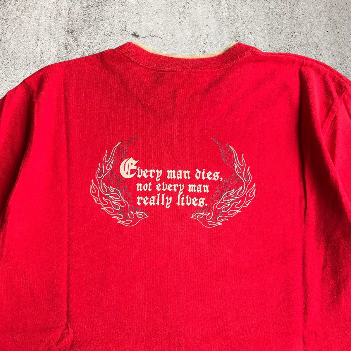 Japanese Brand 2000s Blebo Tribal Poem Grunge Punk Style T-shirt Red Grunge Size US M / EU 48-50 / 2 - 4 Thumbnail