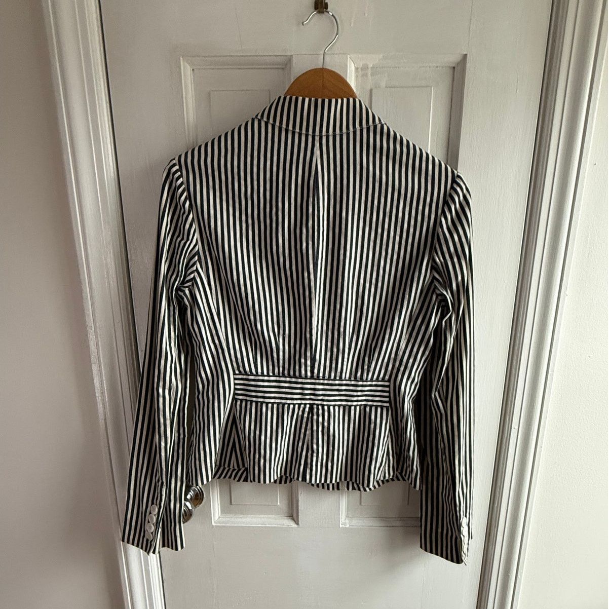 Ralph Lauren VTG Ralph Lauren Navy Striped Linen Cotton Blazer - Size 4 Size S / US 4 / IT 40 - 6 Thumbnail