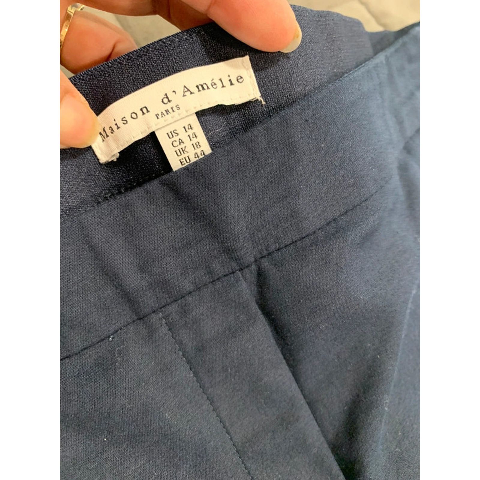 The Unbranded Brand Maison d'Amélie Ankle Trousers Blue Women's Size US Size 14 Size 36" / US 14 / IT 50 - 3 Thumbnail