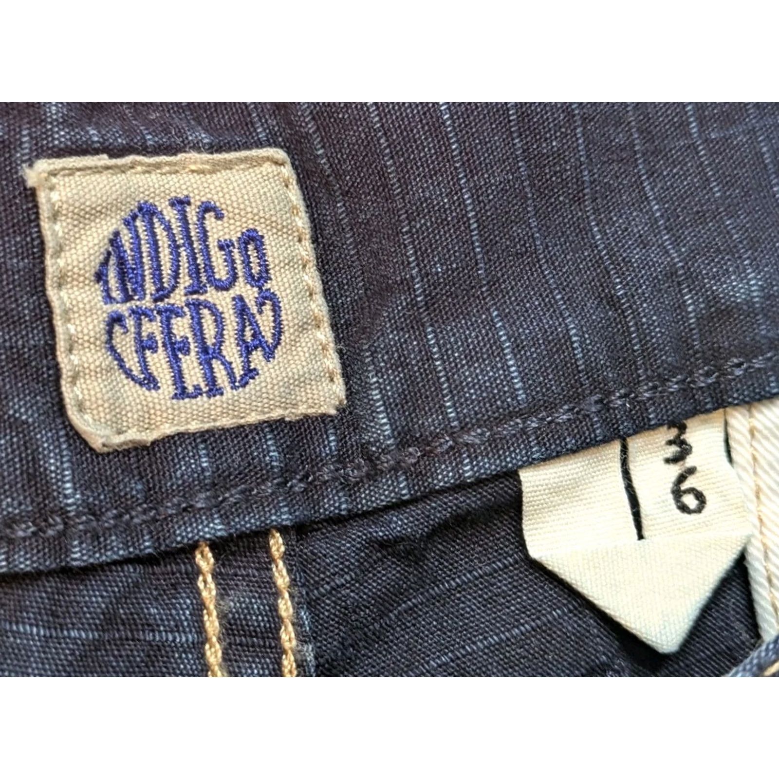Indigofera Indigofera Denim Shirt High Waist Wide Leg 9.5" Inseam Size 36 Indigo Blue 90s Mens Size US 36 / EU 52 - 7 Thumbnail