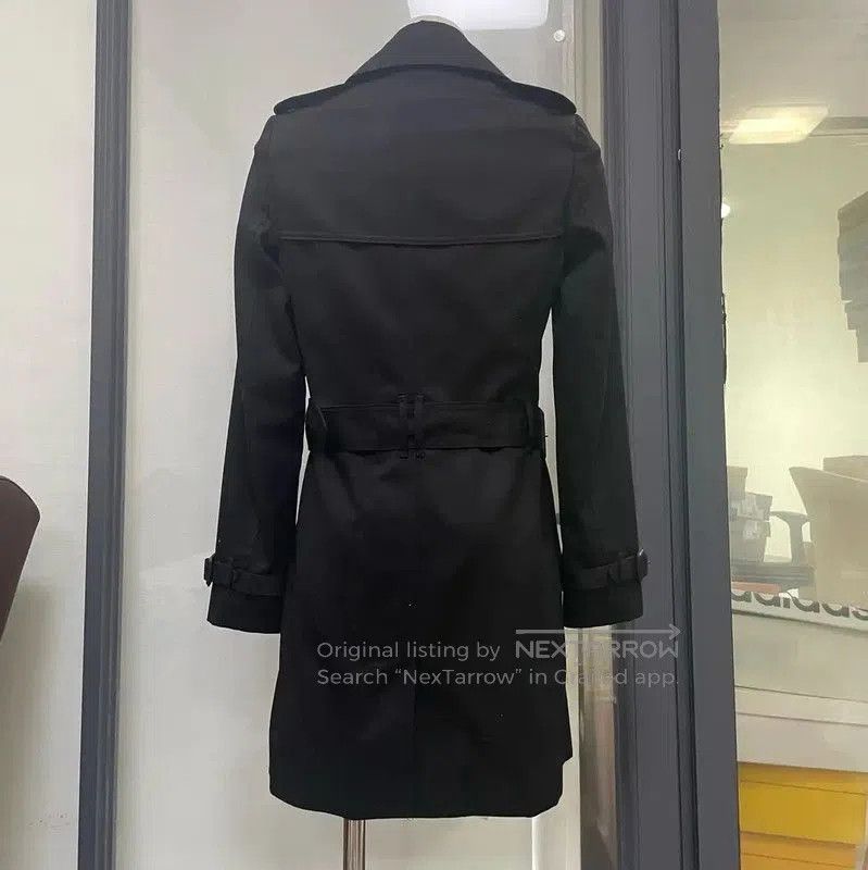 Burberry Burberry Women's Black Cotton Trench Coat. Size XS / US 0-2 / IT 36-38 - 2 Thumbnail