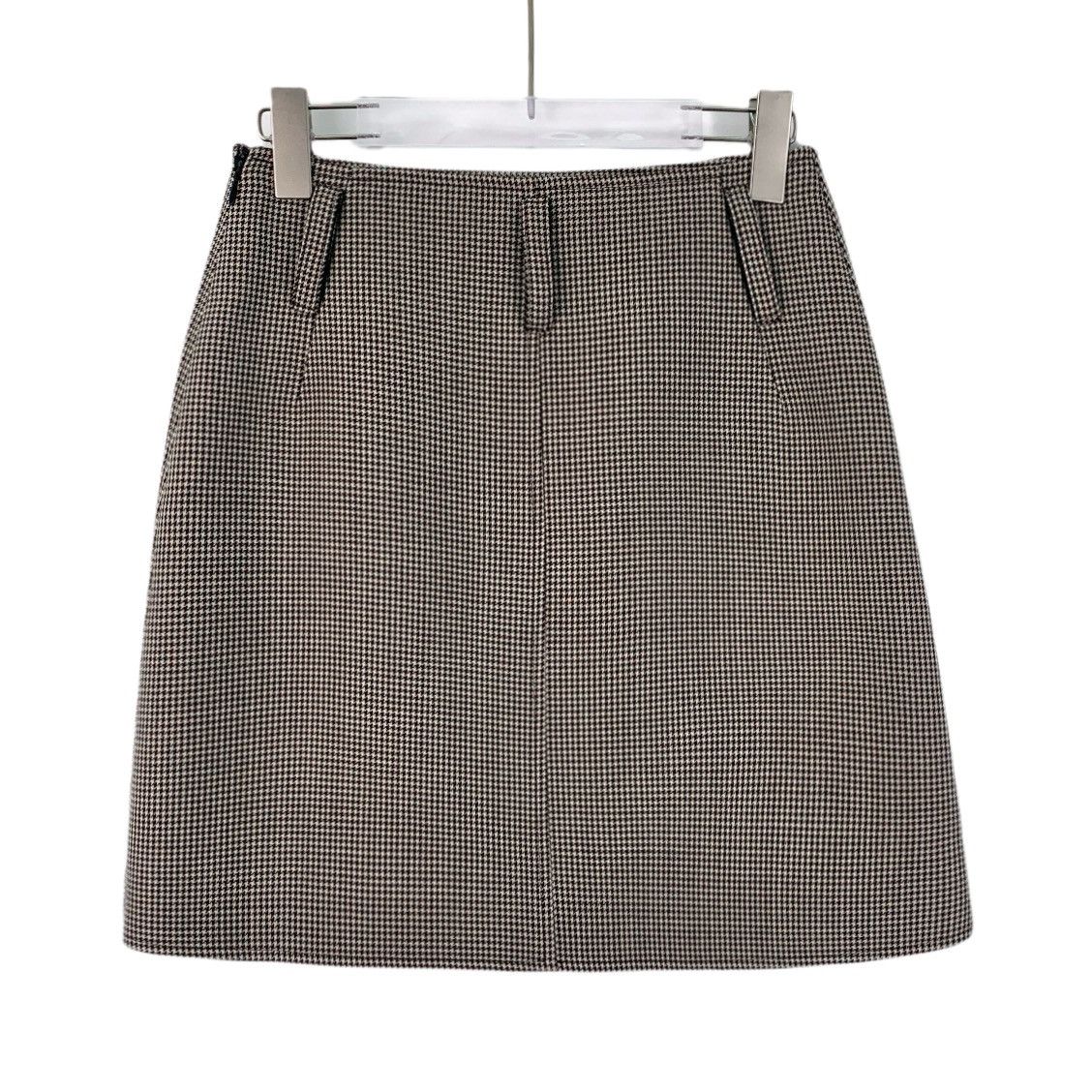 Celine Celine Houndstooth Wool Casual A-line Skirt K26WX Size 26" / US 2 / IT 38 - 2 Thumbnail