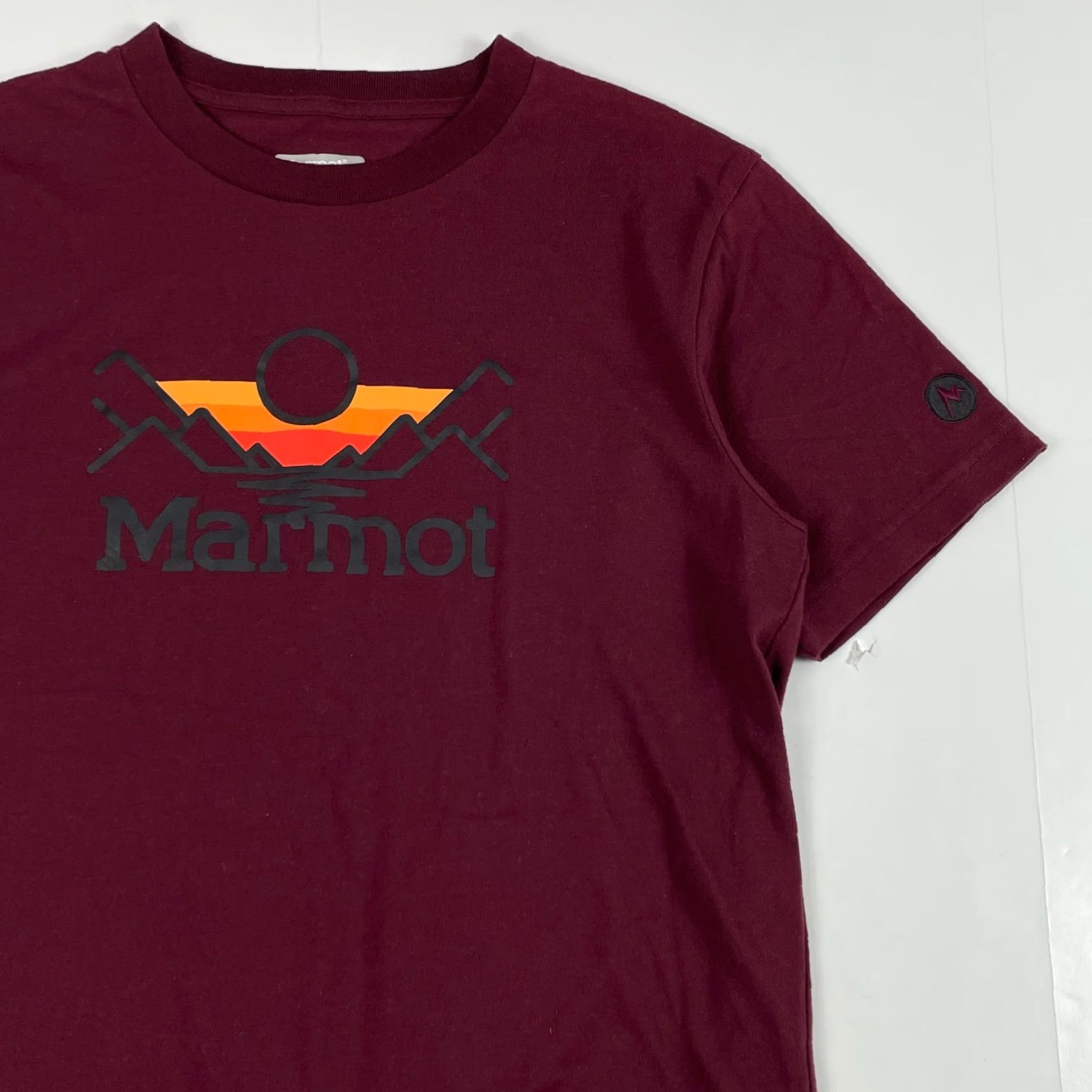Marmot Marmot Shirt Mens JP Medium Red Maroon Short Sleeve Outdoor T-Shirt Crew Neck Cotton Logo Regular Size US M / EU 48-50 / 2 - 3 Thumbnail