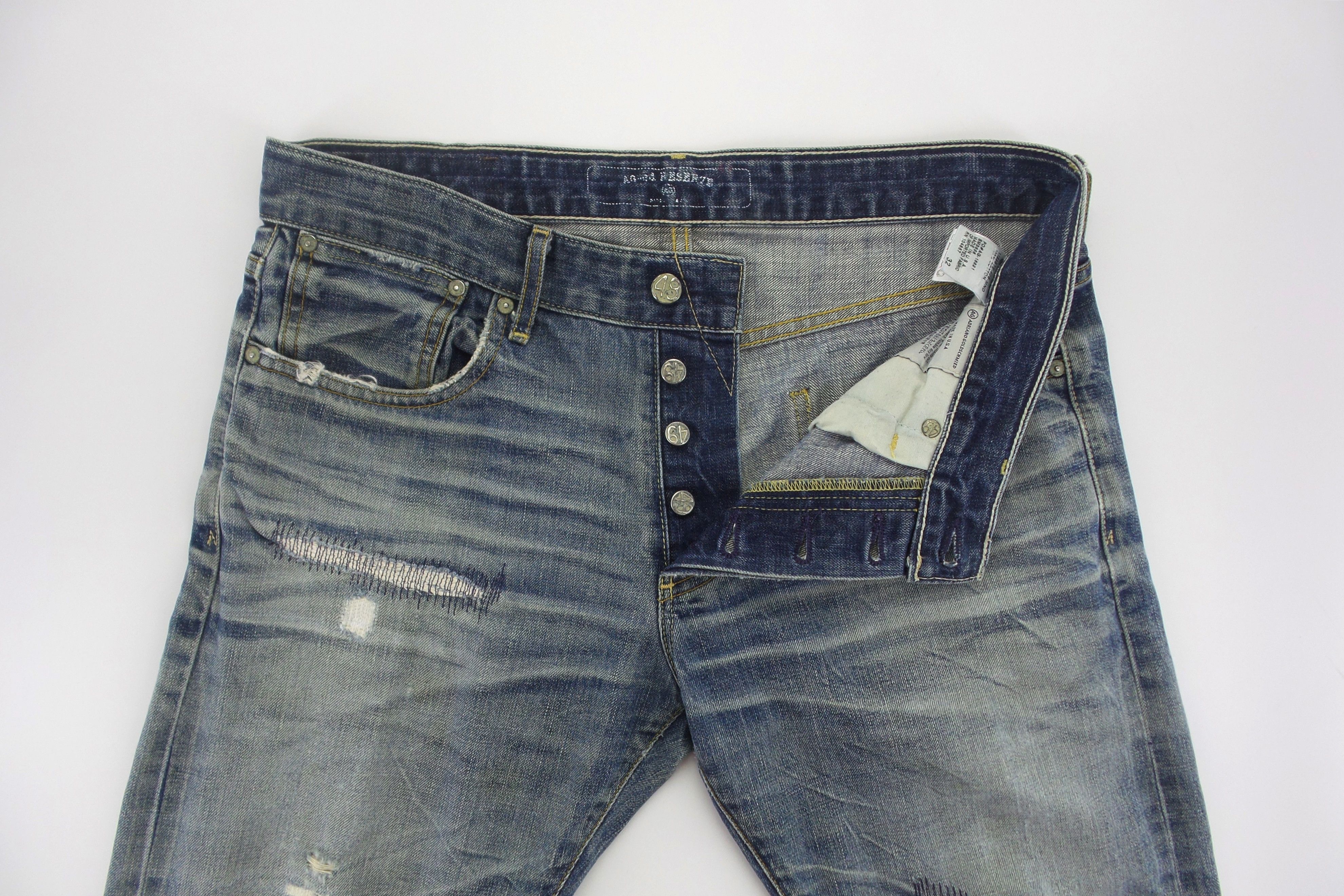 AG Adriano Goldschmied AG Adriano Goldschmied Button Fly Selvedge Jeans W34xL40.5 Size US 32 / EU 48 - 2 Thumbnail