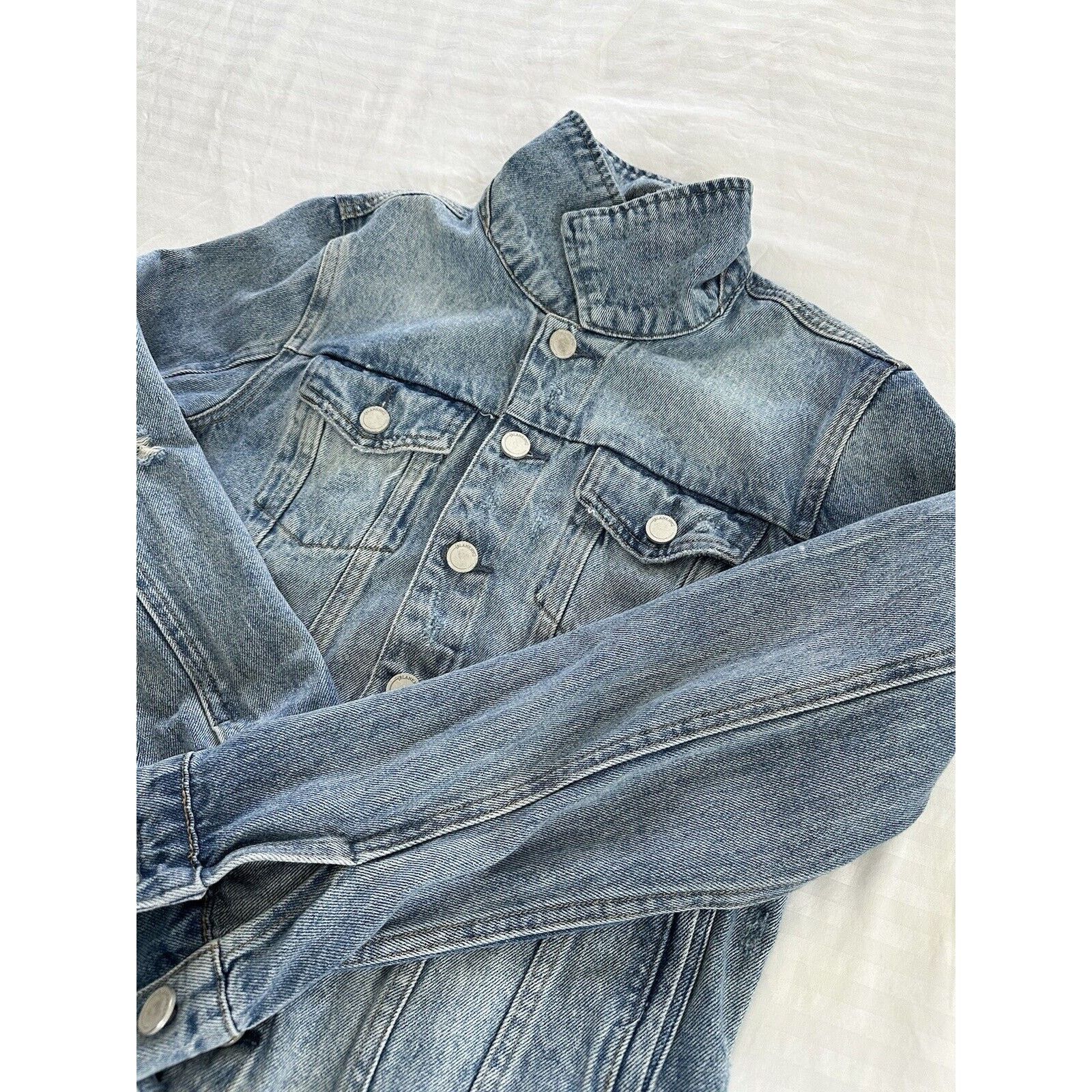 BLANKNYC Blank NYC Blue Denim Jacket Distressed Raw Edge Size M Size M / US 6-8 / IT 42-44 - 17 Thumbnail