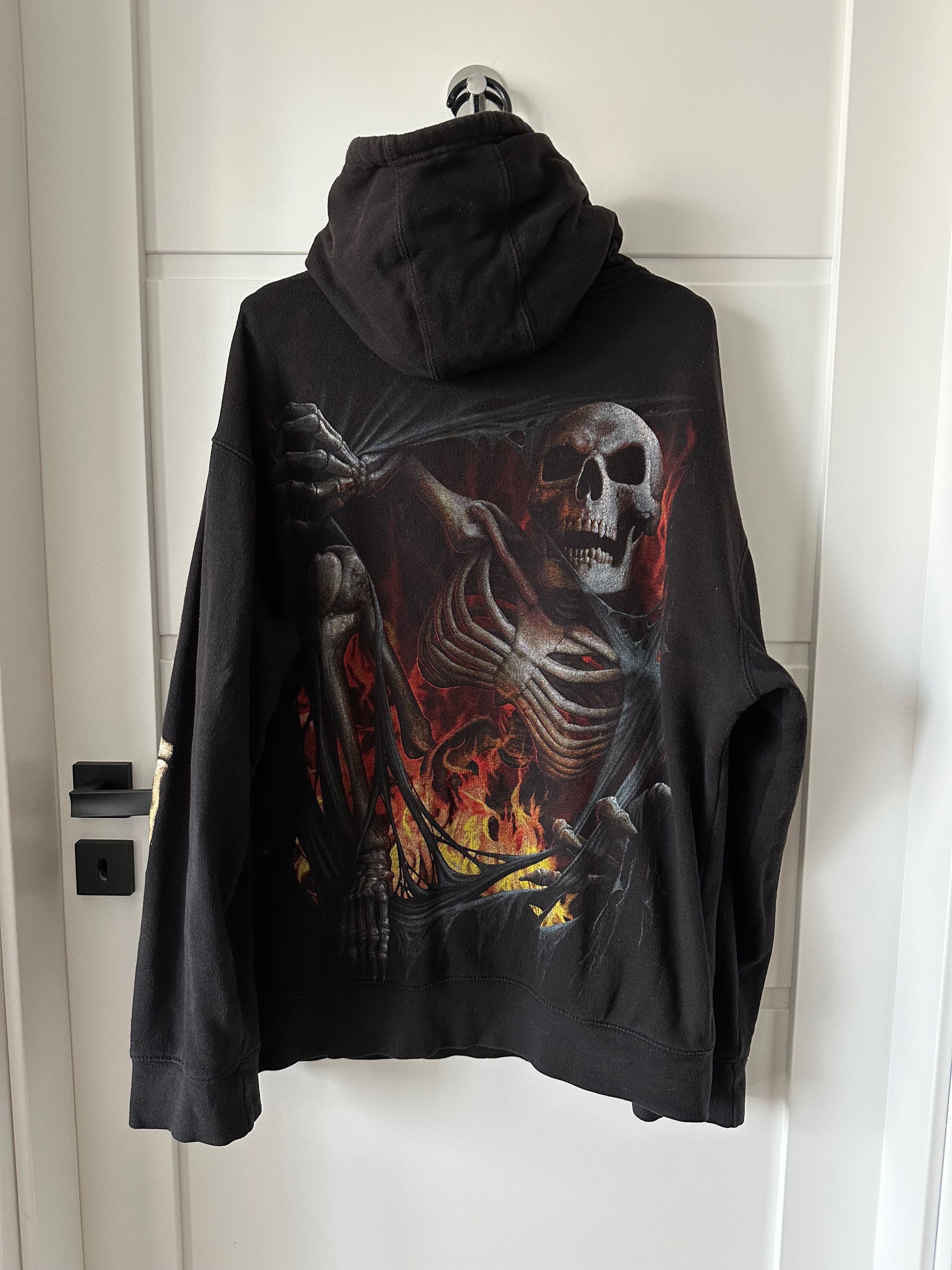 Other Spirial Full print skulls hoodie streetwear faded black Size US M / EU 48-50 / 2 - 6 Thumbnail