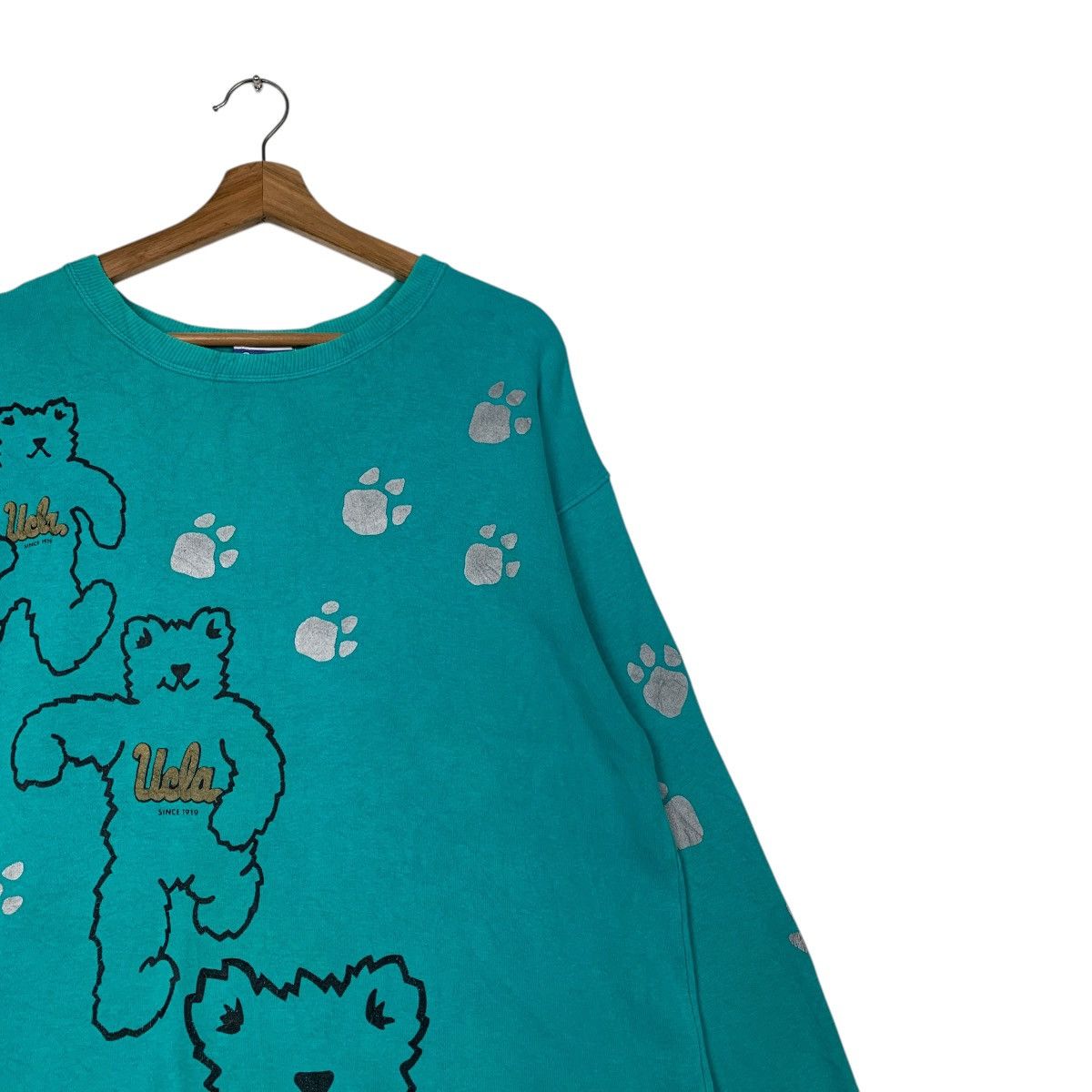 Vintage UCLA Running Bear Graphic Pullover Crewneck Sweater 2243-C99 Size XL / US 12-14 / IT 48-50 - 5 Thumbnail