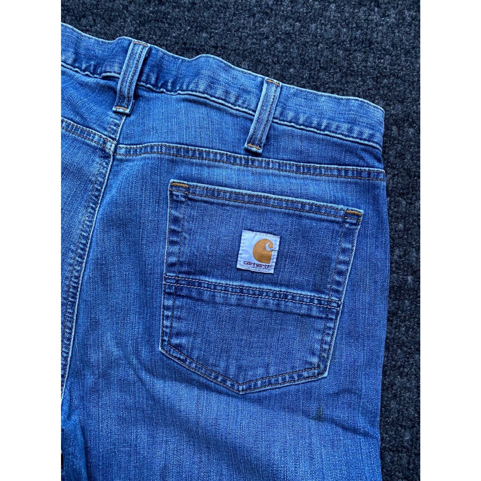 Carhartt Carhartt Jeans Mens Relaxed Fit Denim Size 36 x 32 Irregular Cut Off Hem Size US 36 / EU 52 - 3 Thumbnail