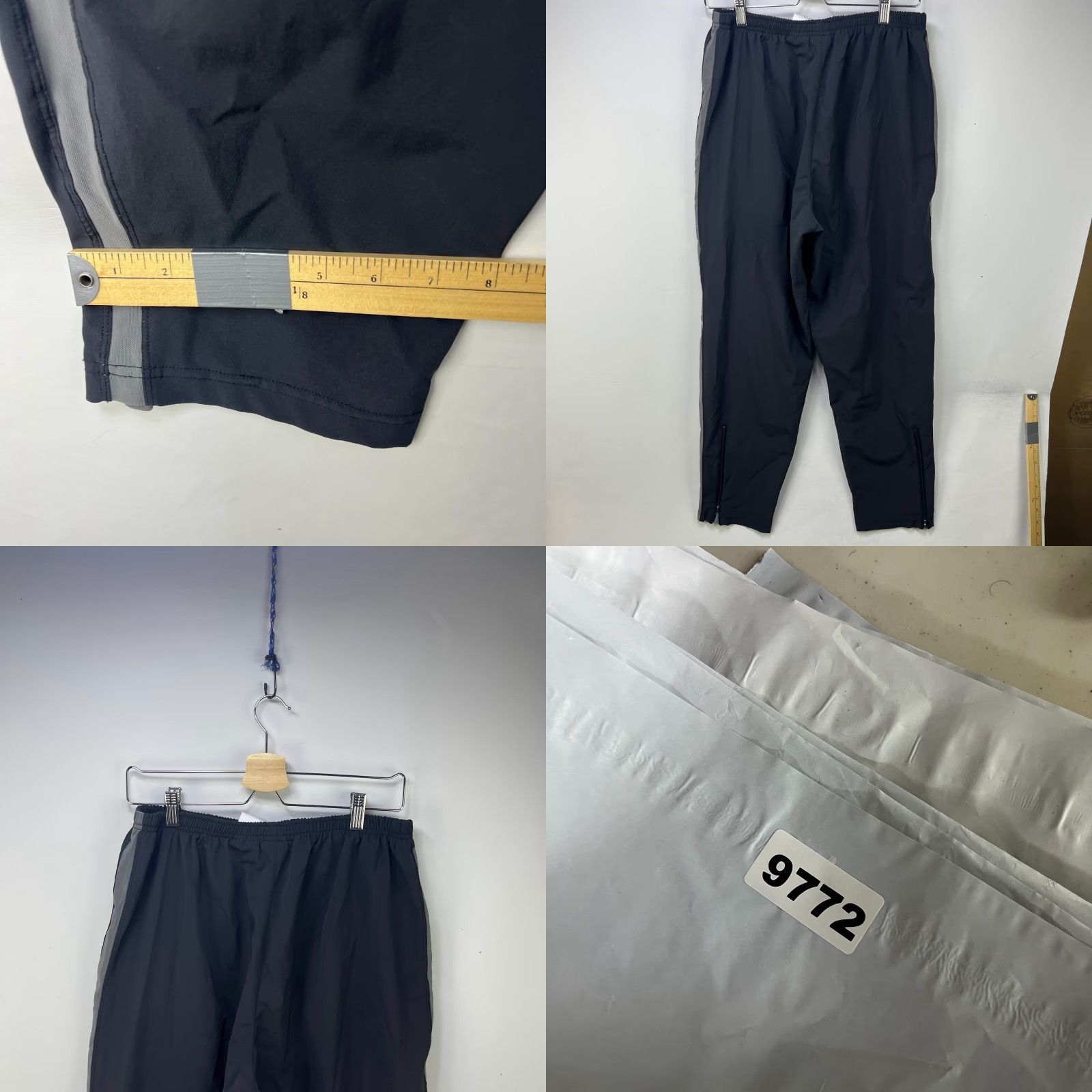Nike VINTAGE Nike Windbreaker Baggy Track Pants L Black 90s Mens Cargo Pockets Logo Size US 33 - 8 Thumbnail