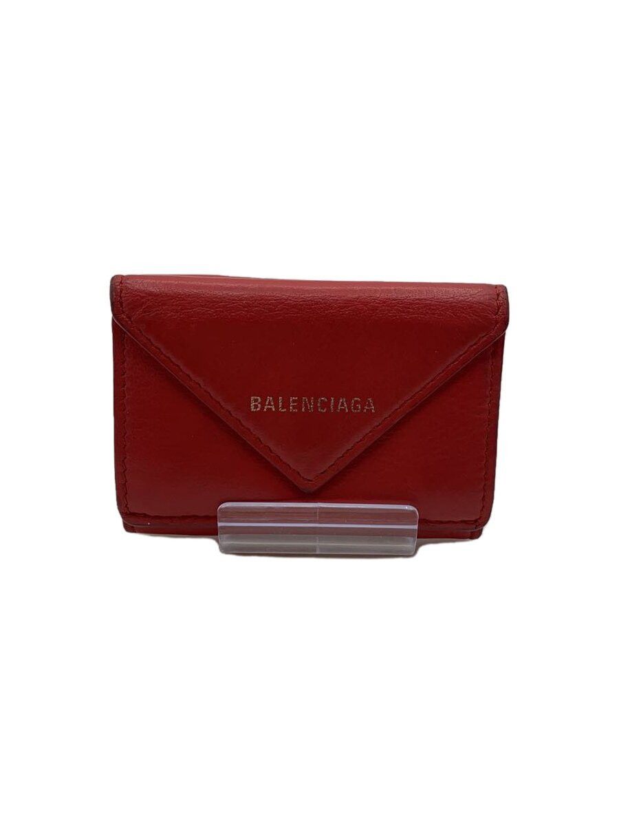 Balenciaga Balenciaga Leather Bi-Fold Wallet Red Size ONE SIZE - 1 Thumbnail