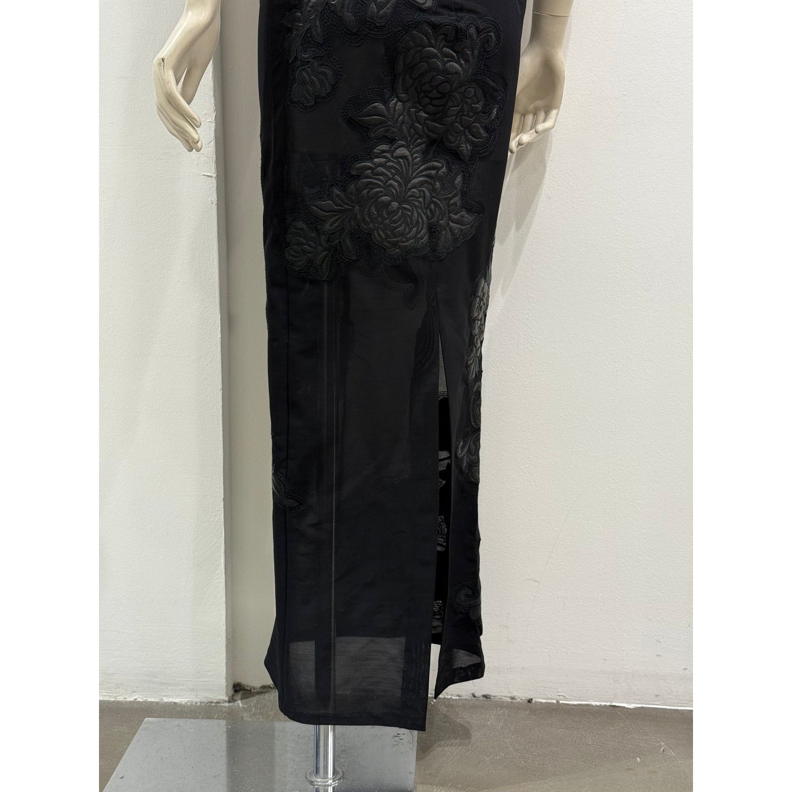 Roberto Cavalli A/W2002 Roberto Cavalli runway floral patches sheer dress Size S / US 4 / IT 40 - 11 Thumbnail