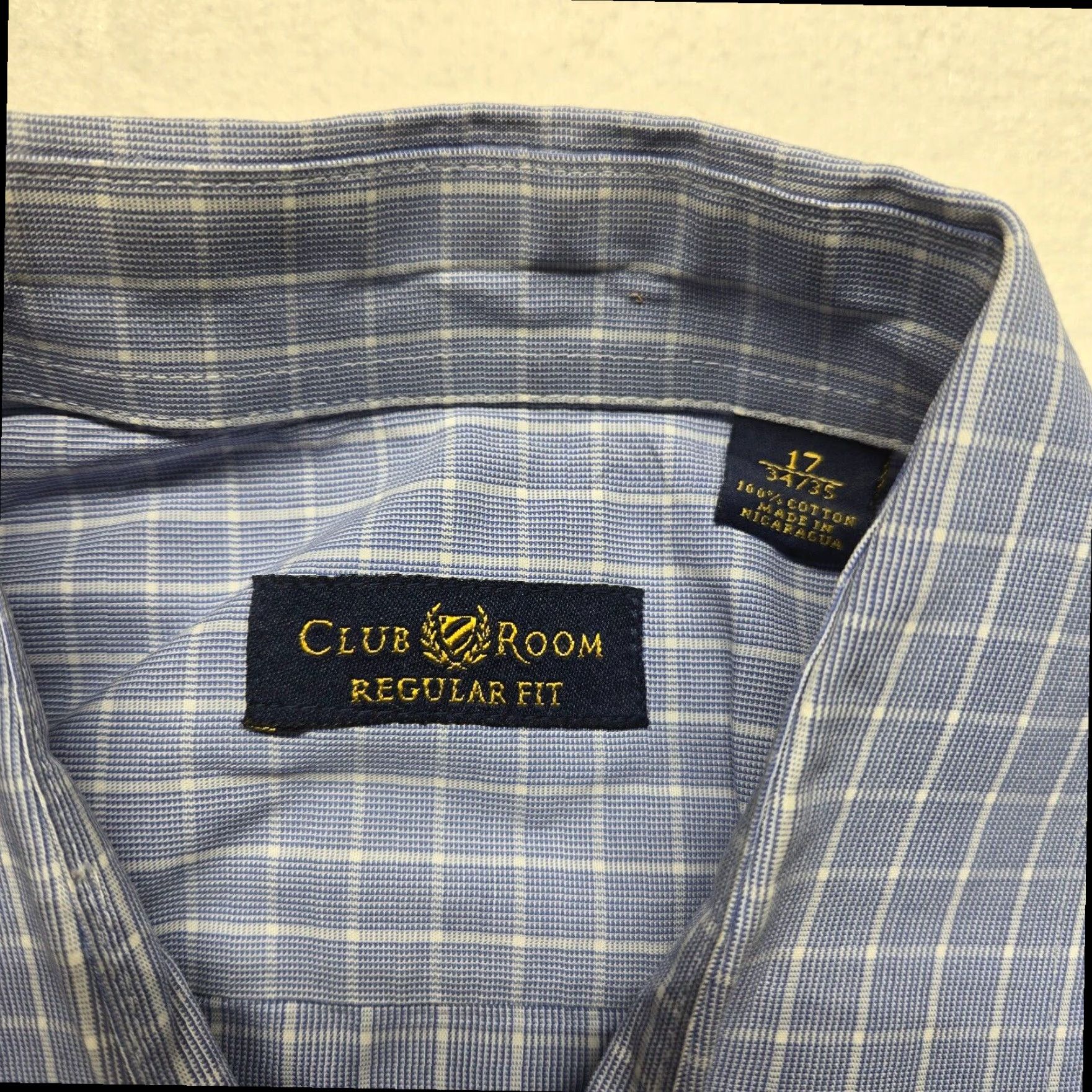 Club Room Club Room Mens Blue Long Sleeve Button Up Shirt 100% Cotton XL Extra Large Size US XL / EU 56 / 4 - 3 Thumbnail